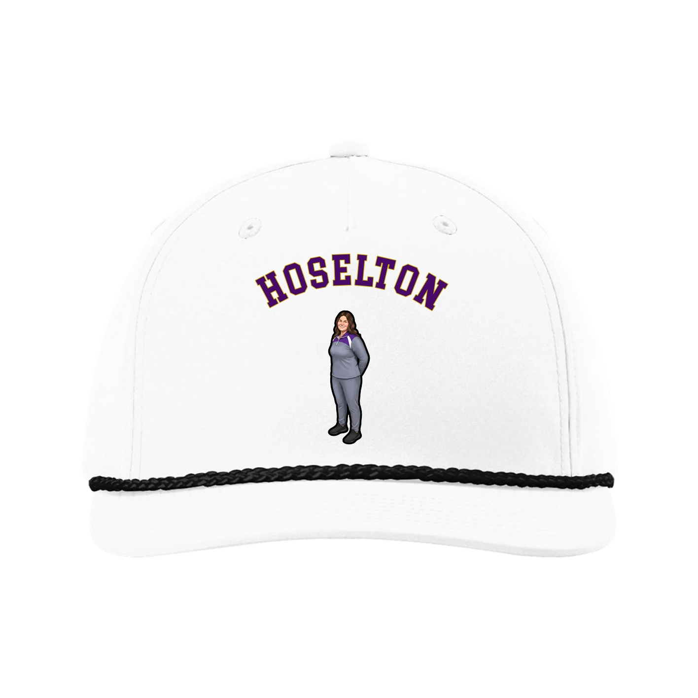 Five-Panel Classic Rope Cap — Shirsey Arch in White