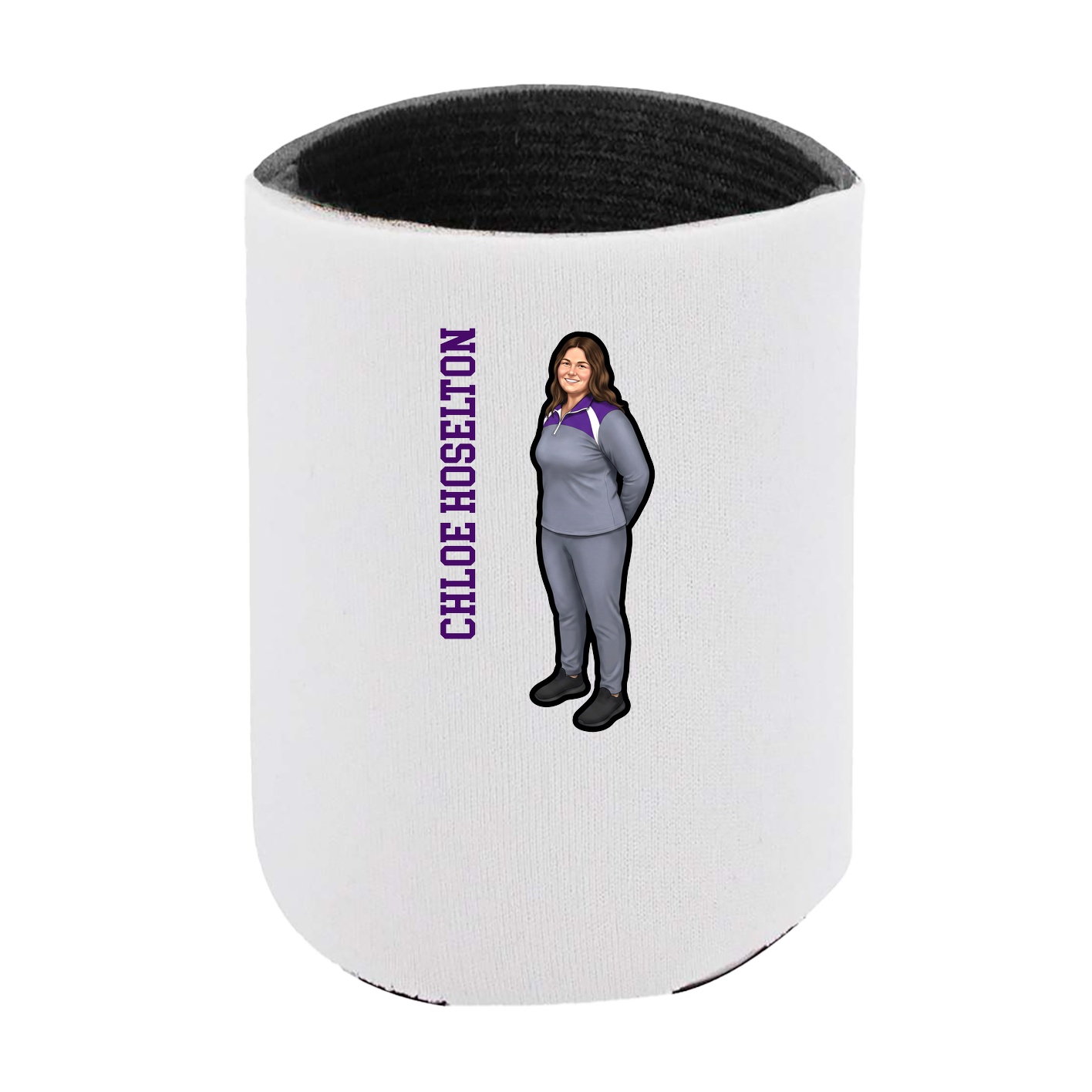 Can Holder — Name Vertical in White