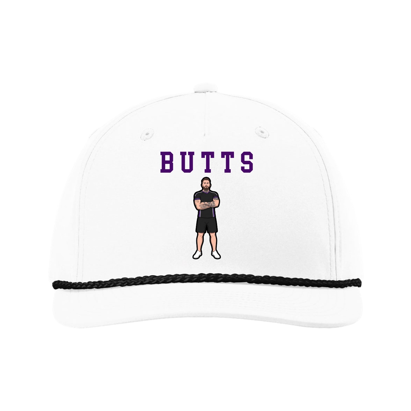 Five-Panel Classic Rope Cap — Shirsey in White
