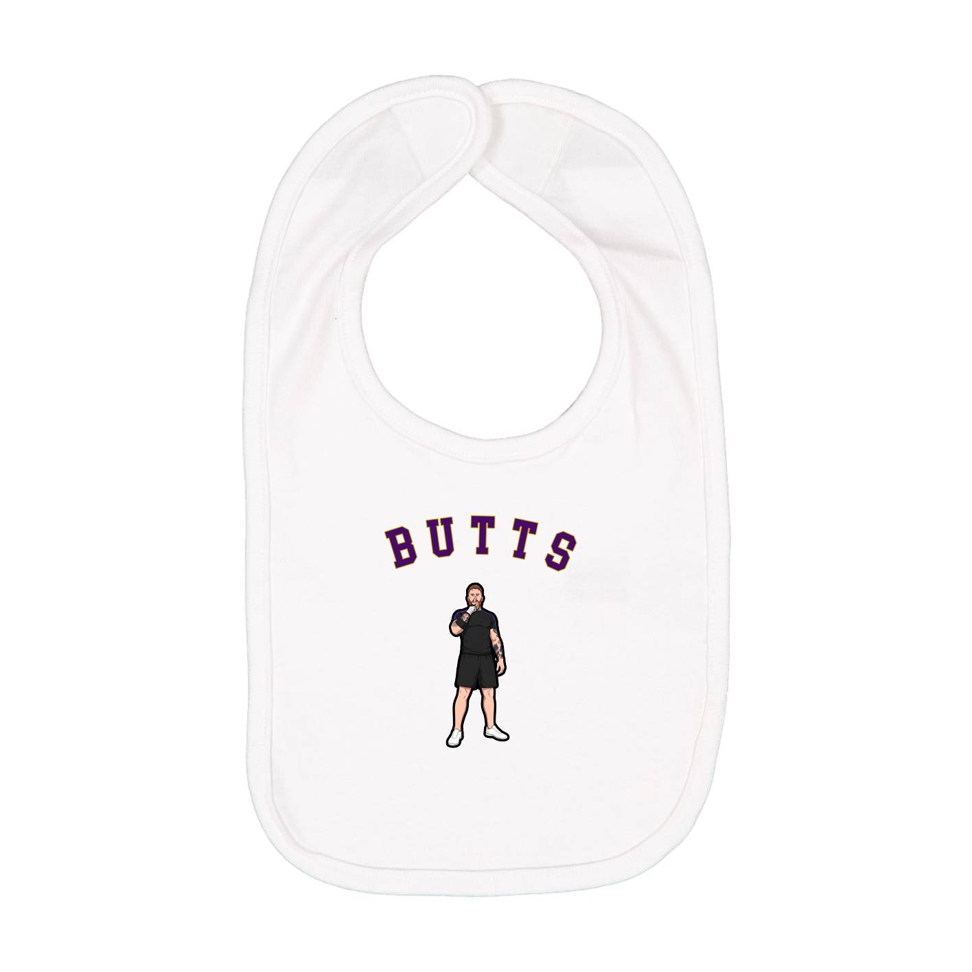 Infant Bib — Shirsey Arch in White