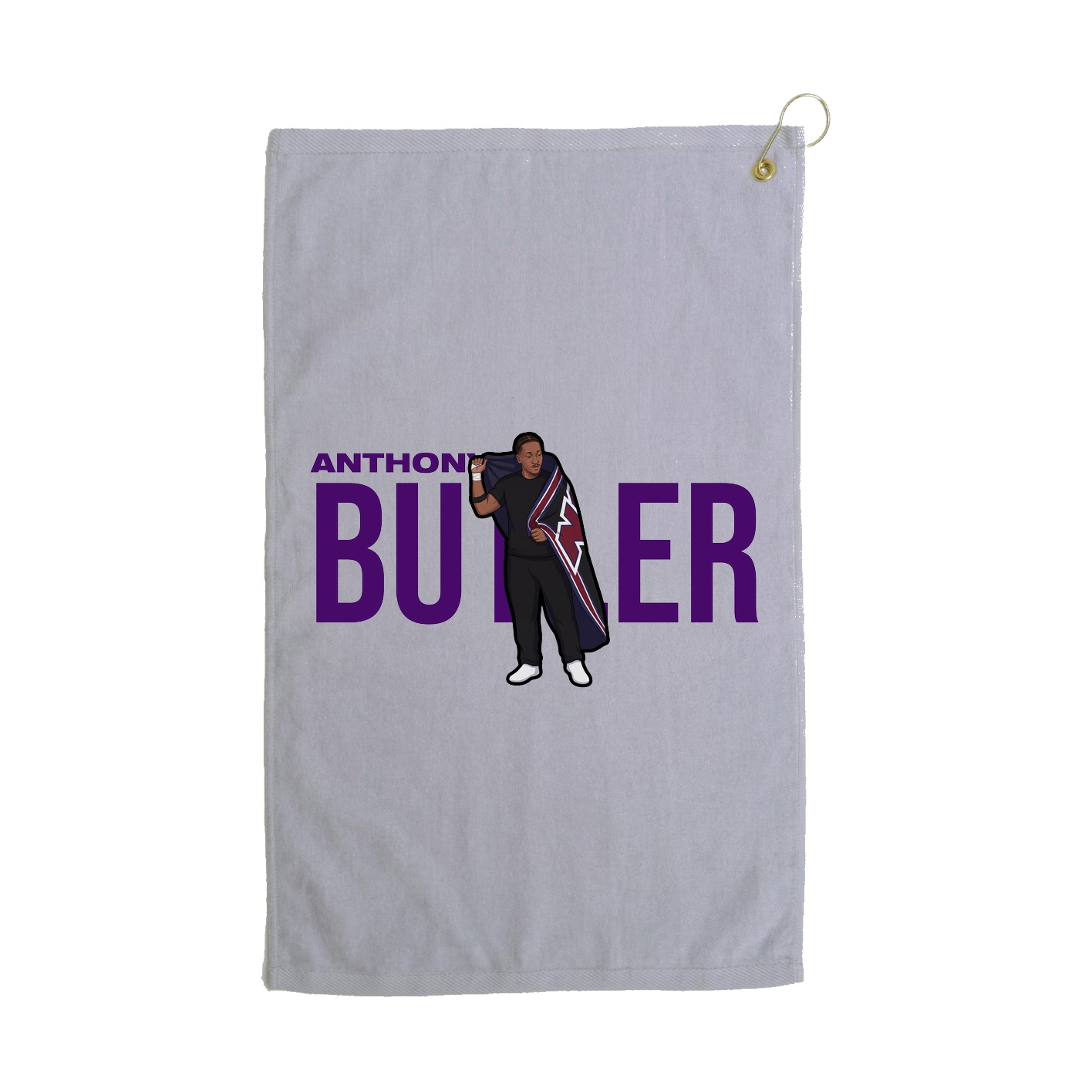 Golf Towel — Player Name in Grey