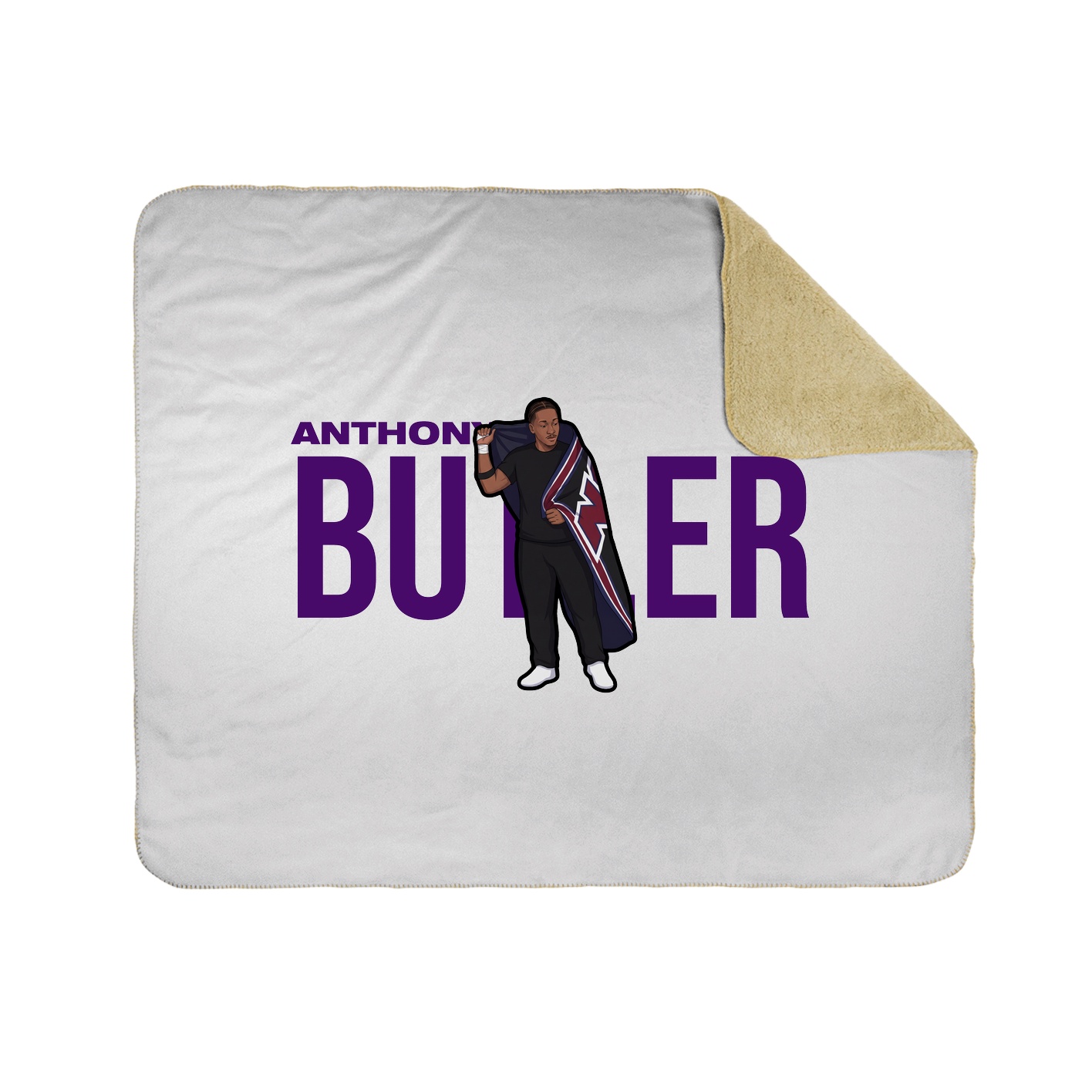 Throw Blanket — Player Name in White