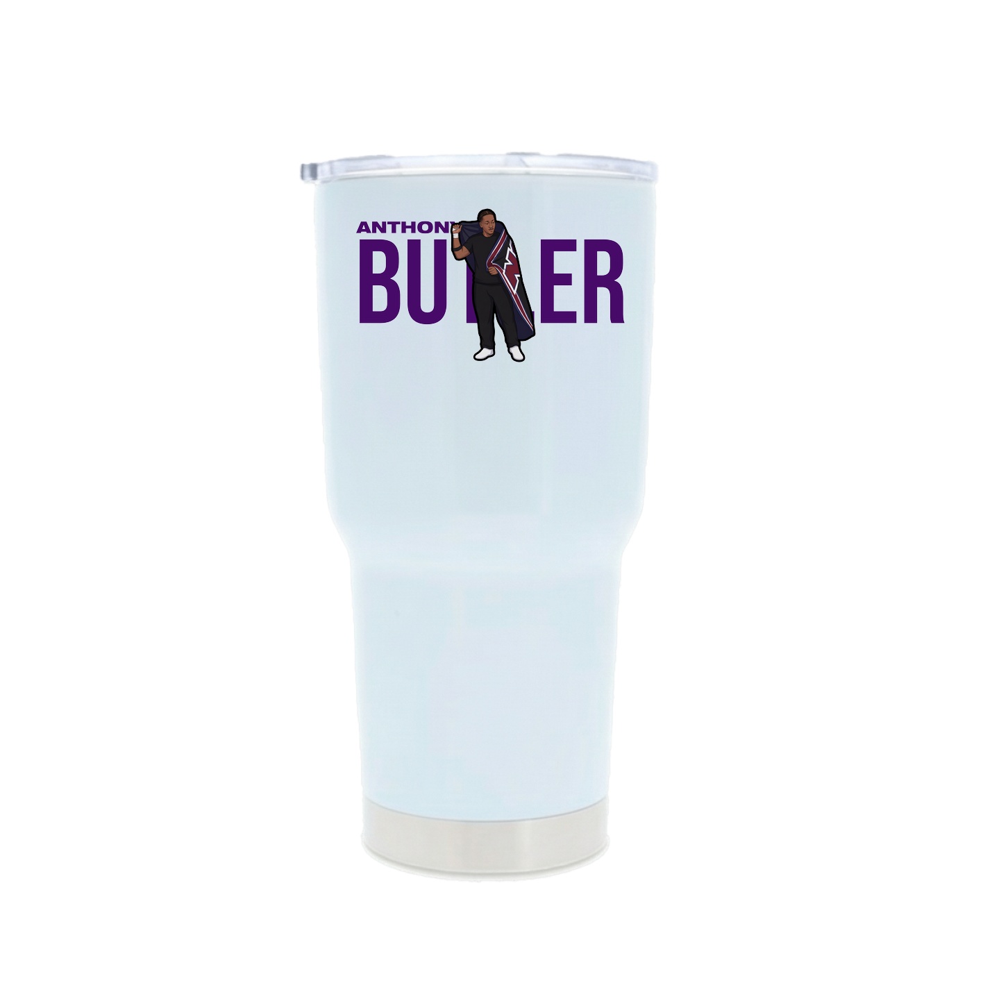 30oz Stainless Steel Tumbler — Player Name in White