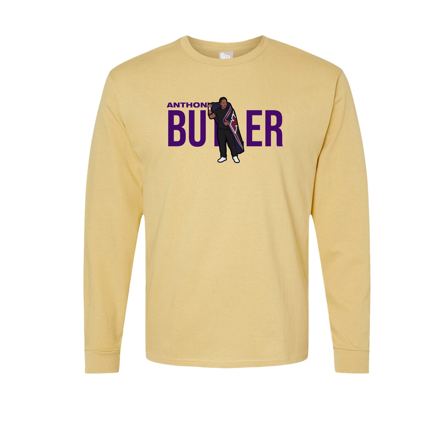 Long Sleeve Tee — Player Name in Vegas Gold