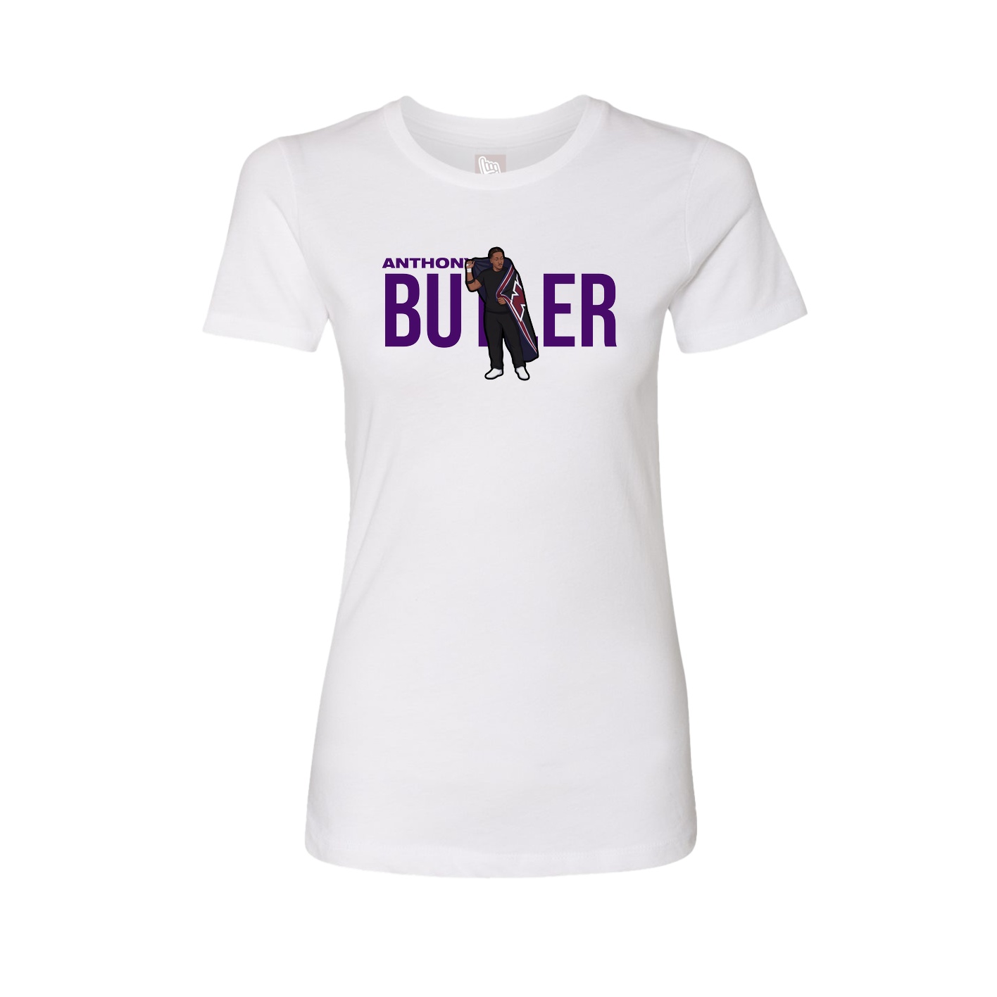 Fitted Women's Tee — Player Name in White