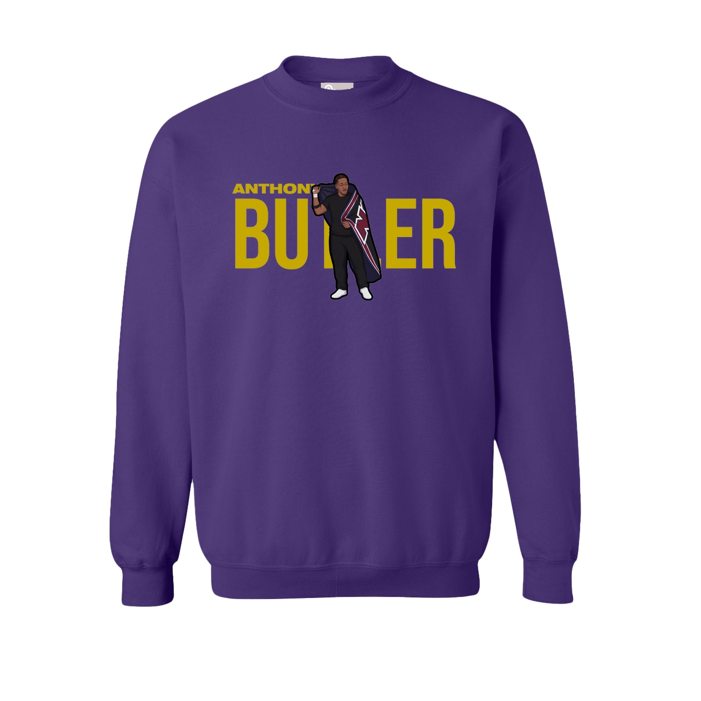 Fleece Crew — Player Name in Purple