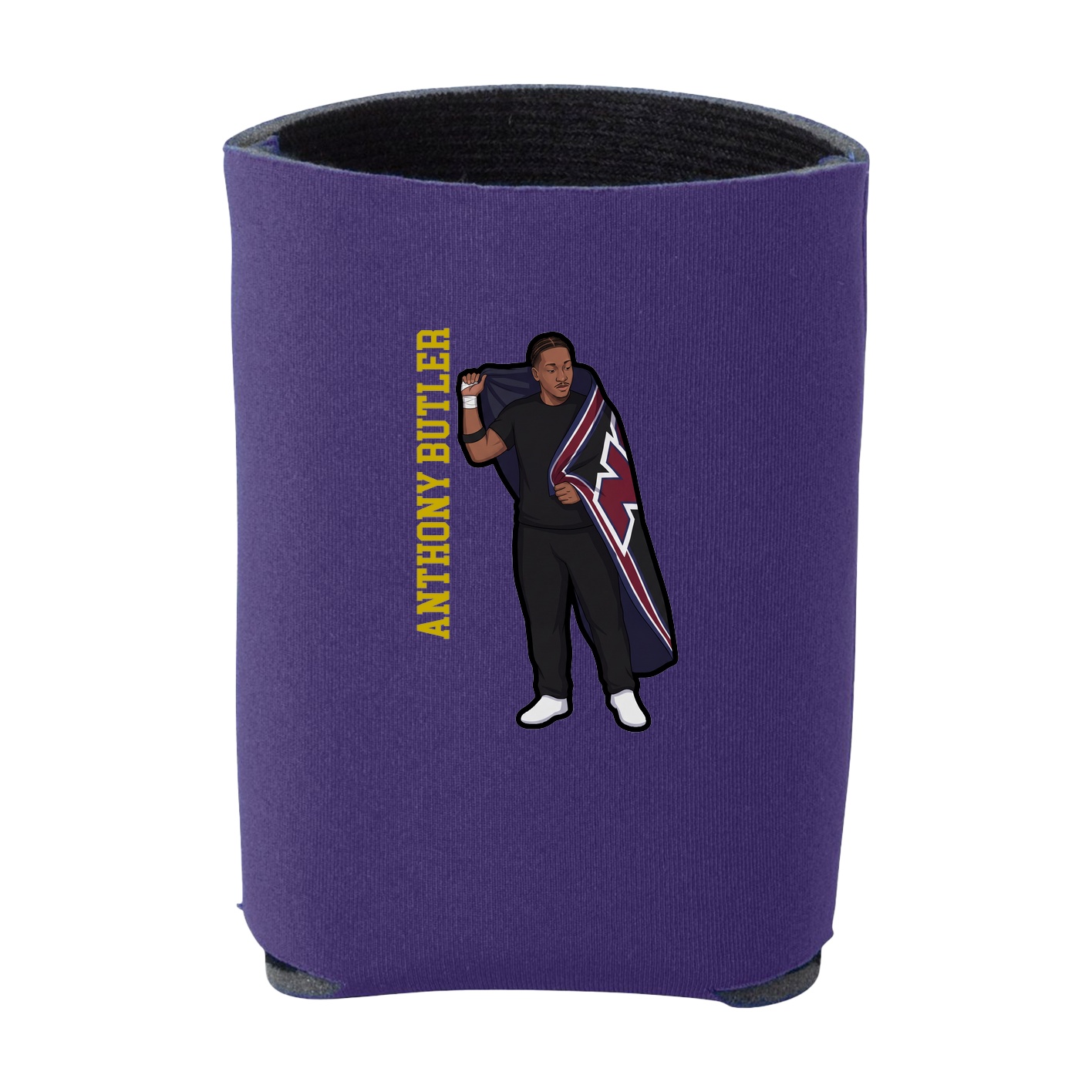 Can Holder — Name Vertical in Purple