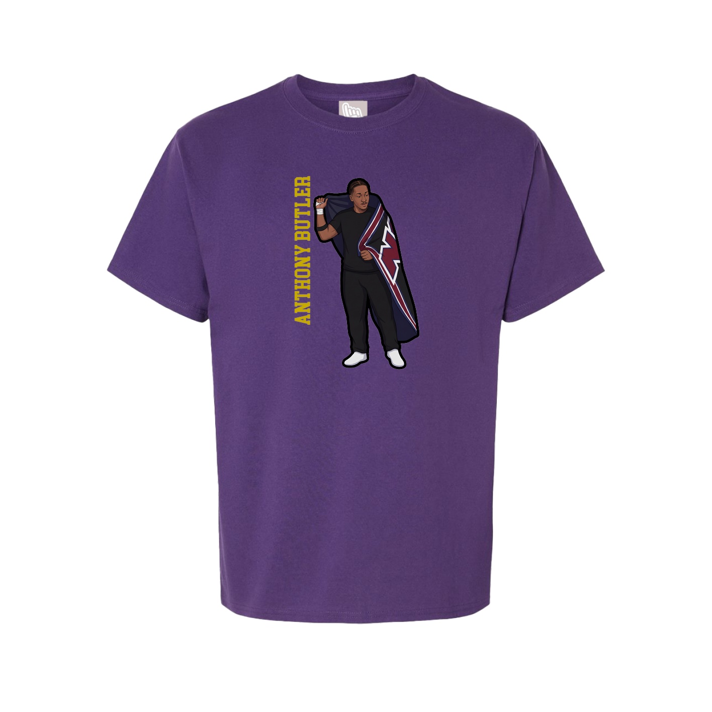 Tee — Name Vertical in Purple