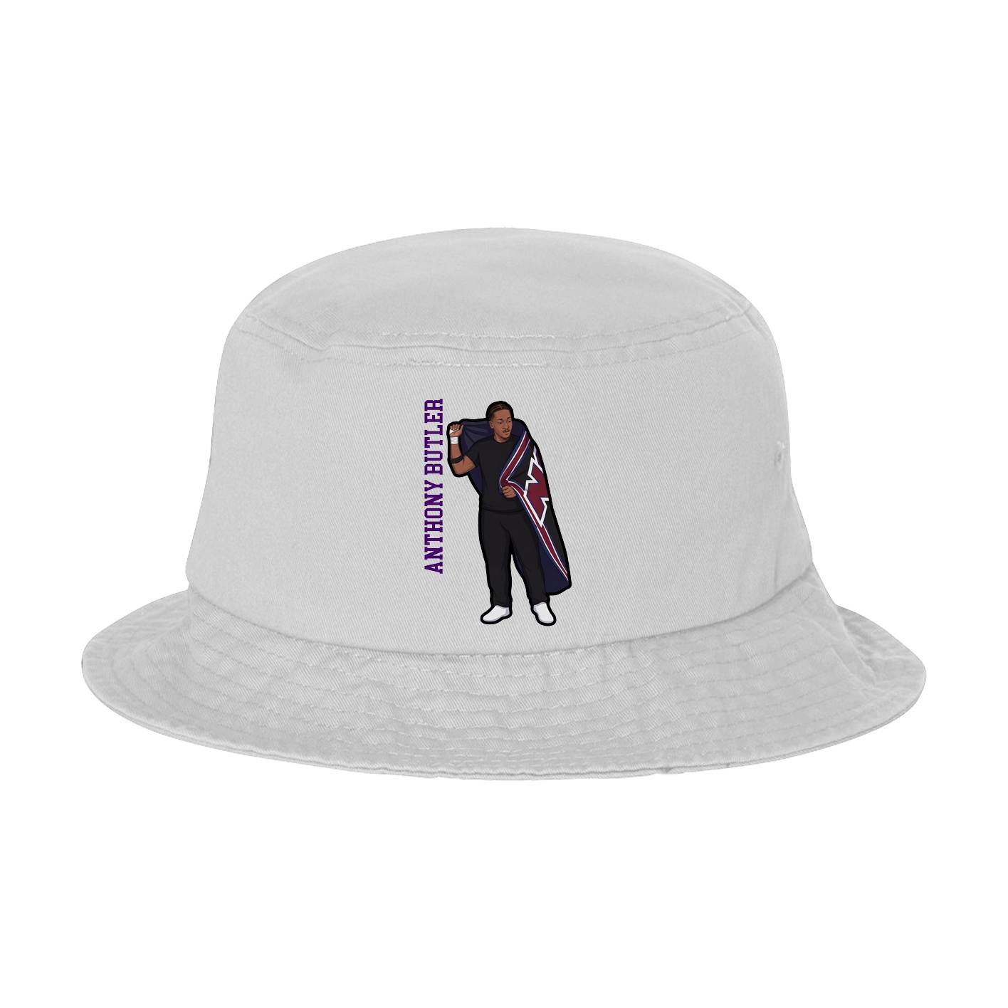 Bucket Cap — Name Vertical in White