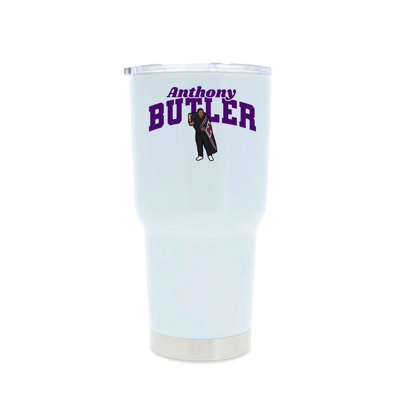 30oz Stainless Steel Tumbler — Signature Arch in White