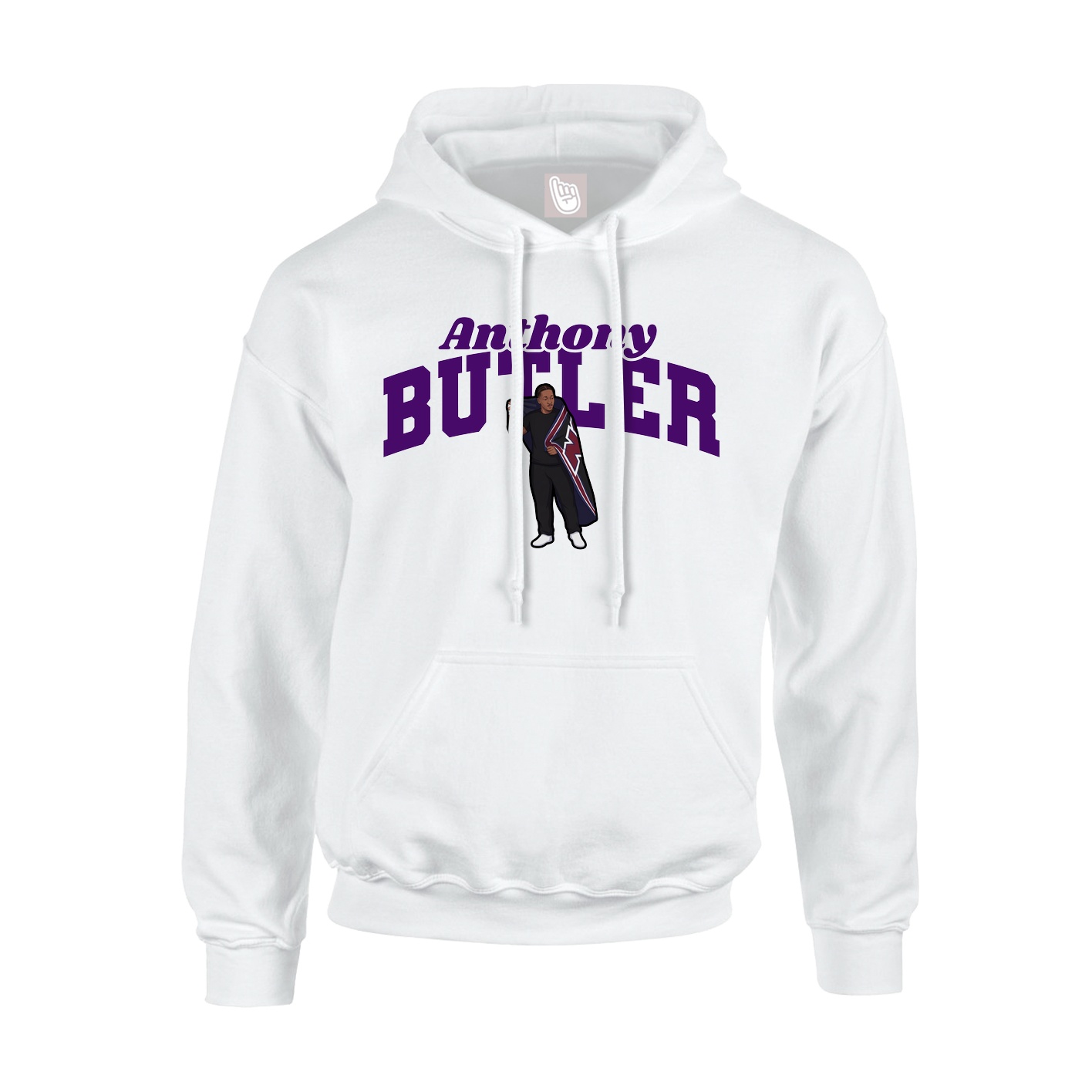 Youth Hoodie — Signature Arch in White