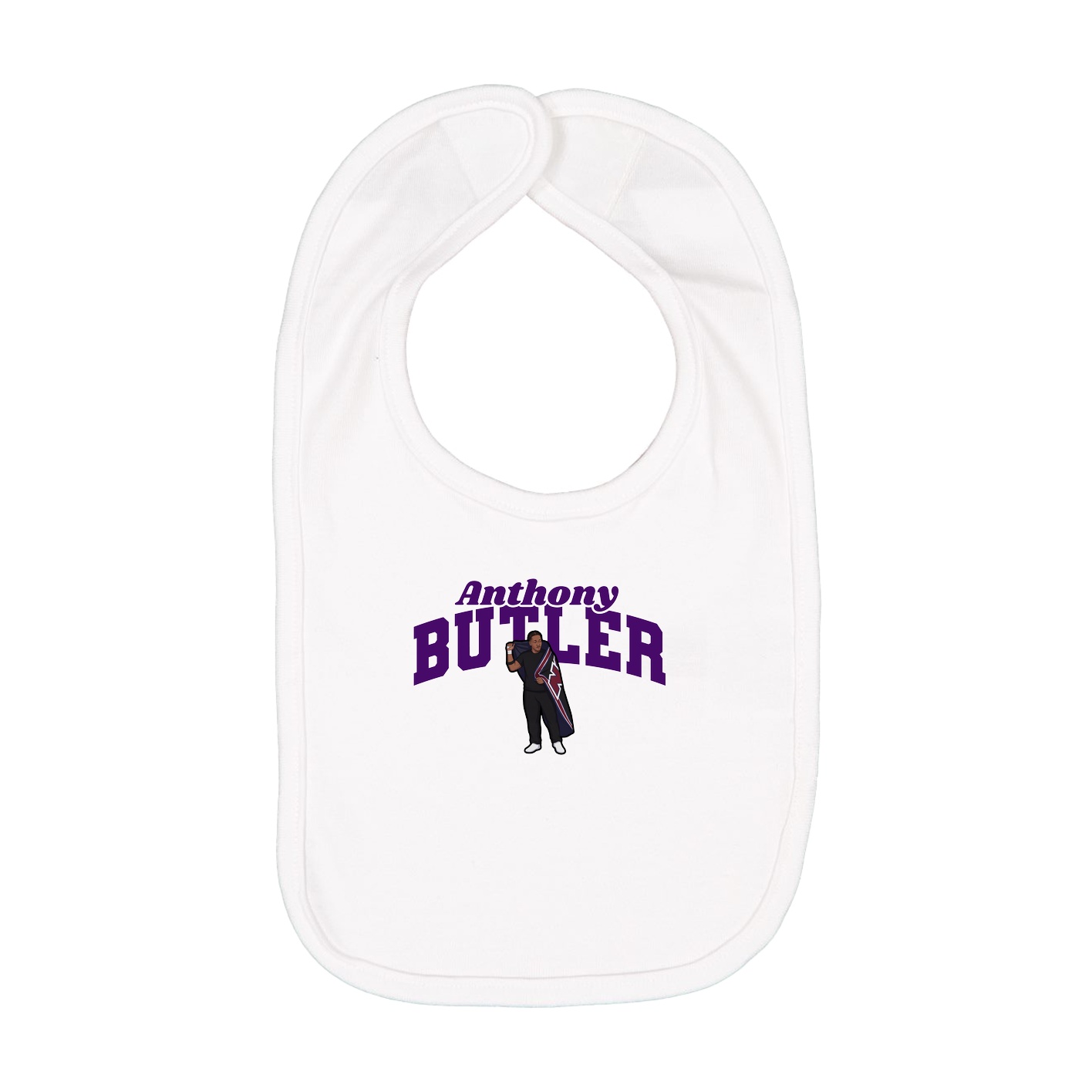 Infant Bib — Signature Arch in White
