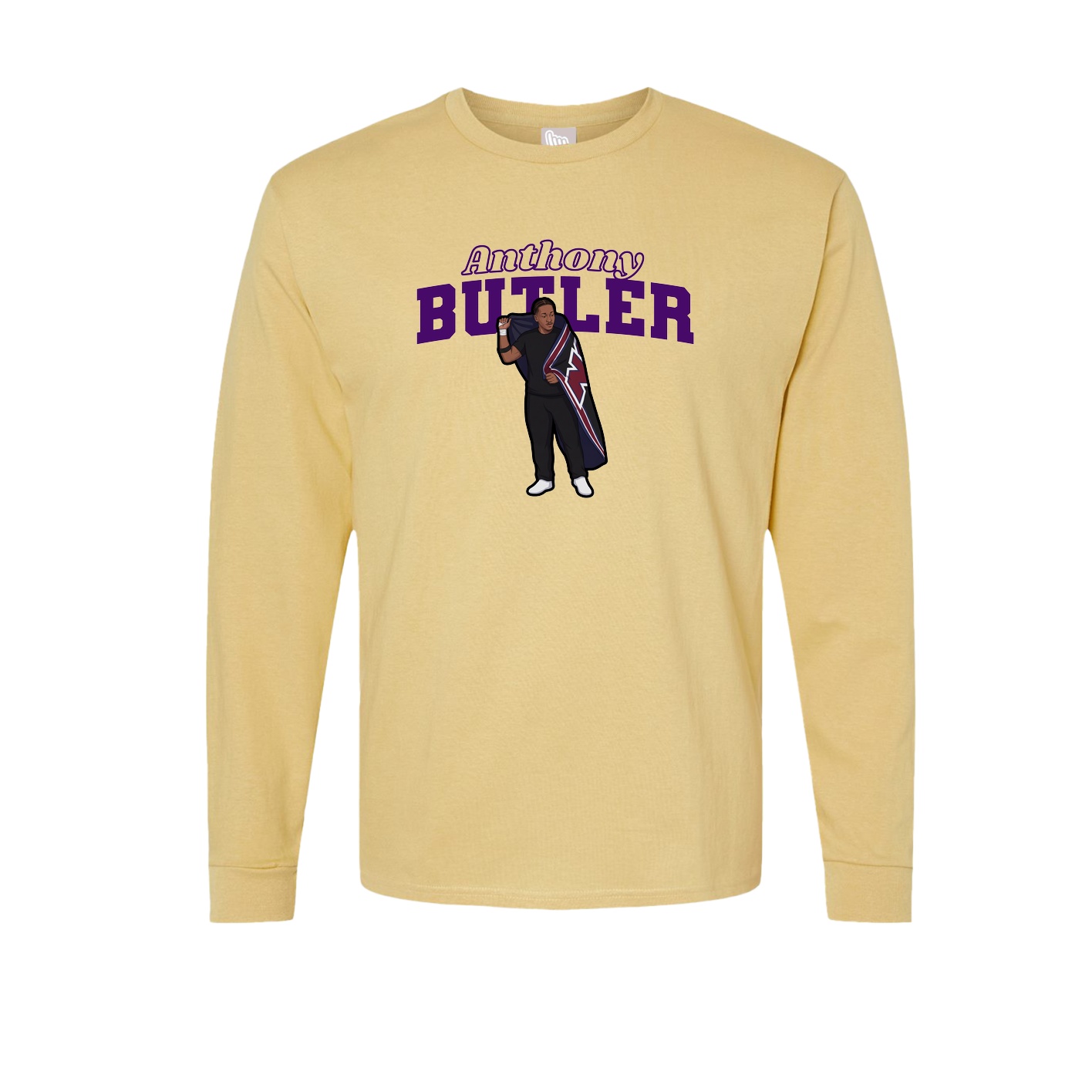 Long Sleeve Tee — Name Arch in Vegas Gold