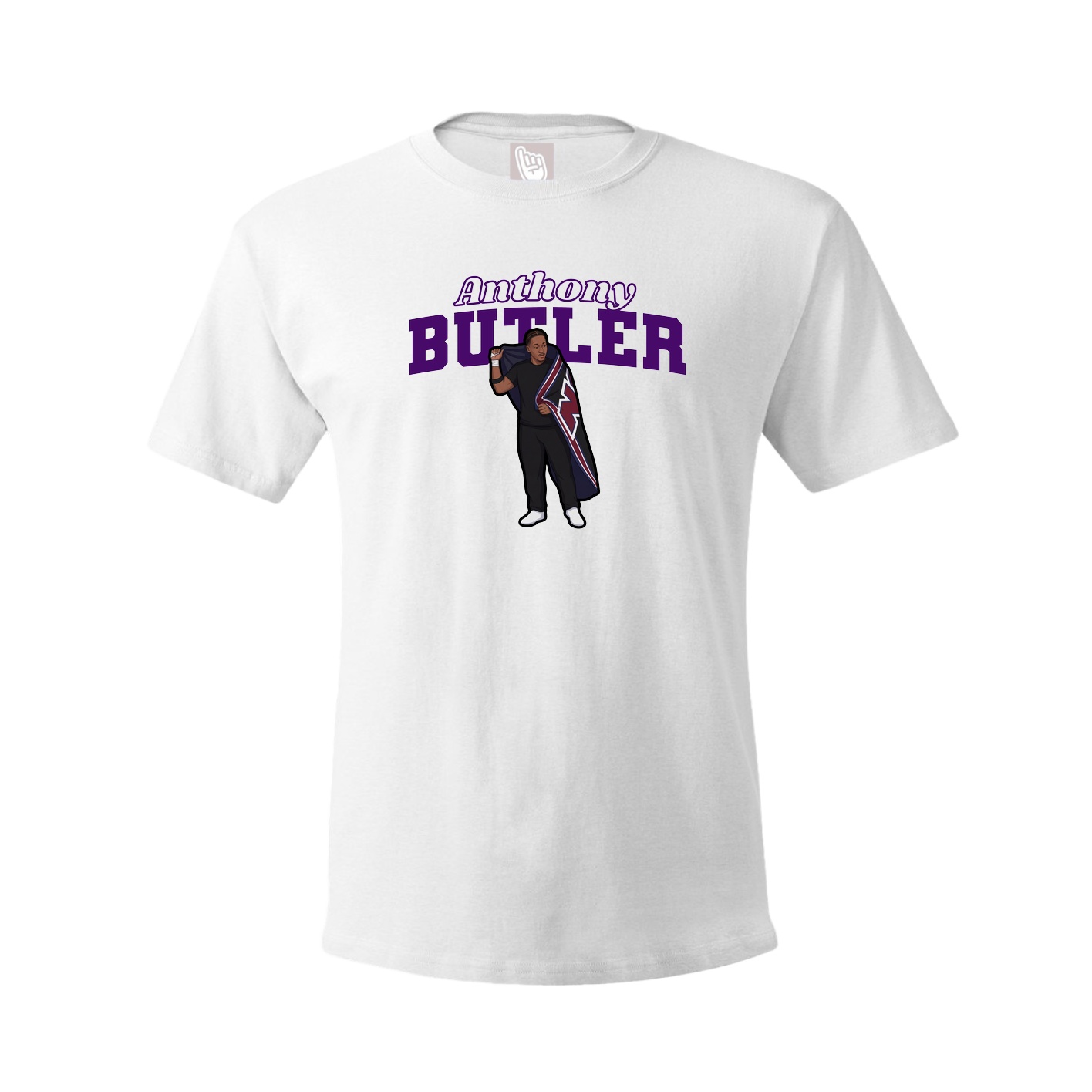 Youth Tee — Name Arch in White
