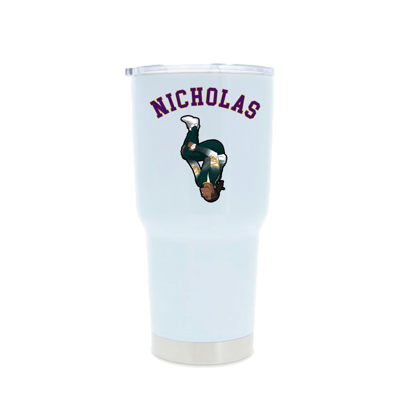 30oz Stainless Steel Tumbler — Shirsey Arch in White