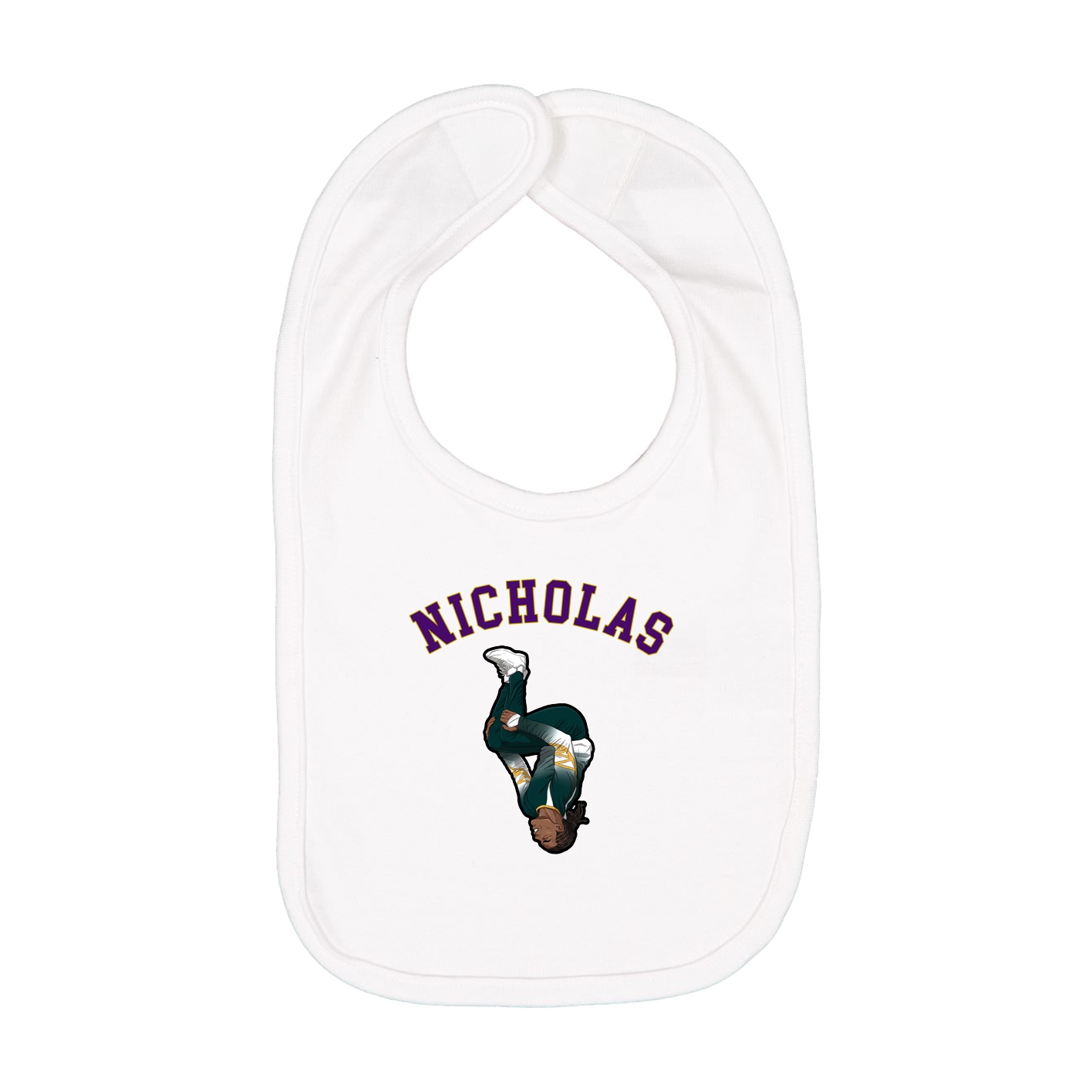 Infant Bib — Shirsey Arch in White