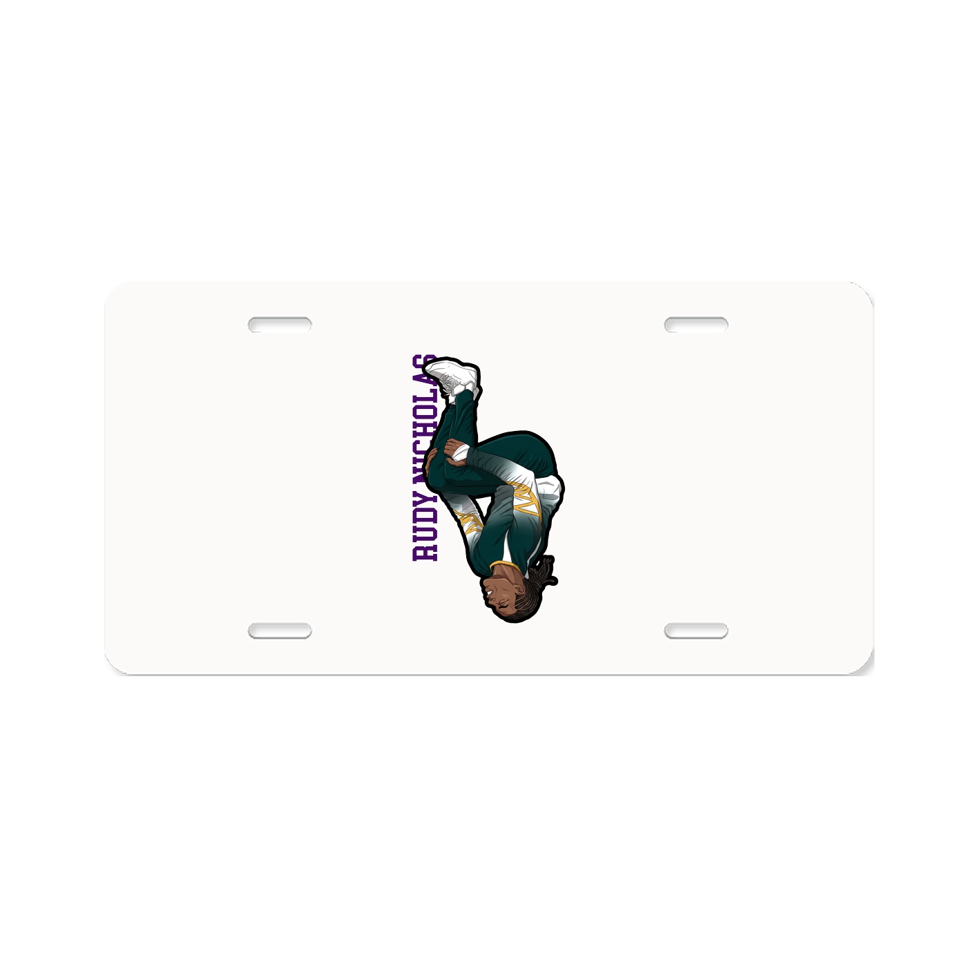 License Plate — Name Vertical in Classic