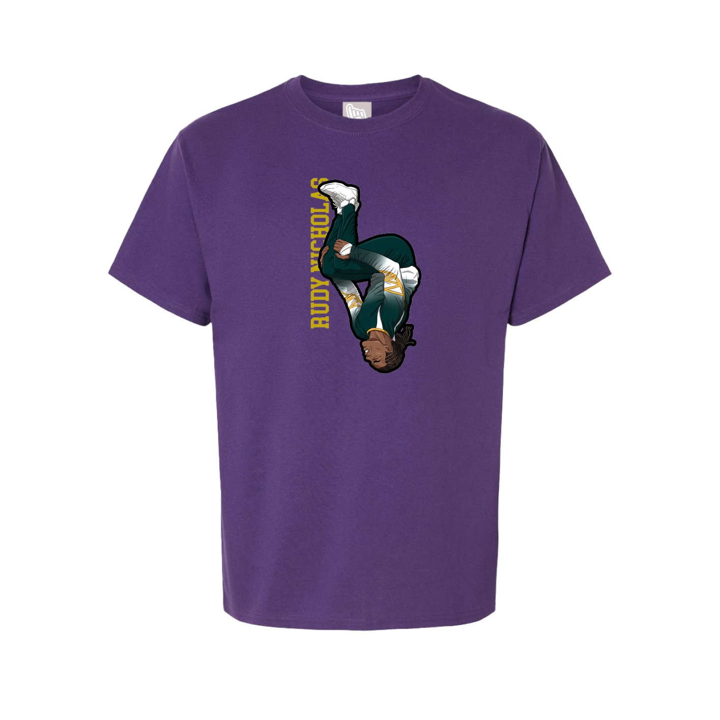 Tee — Name Vertical in Purple