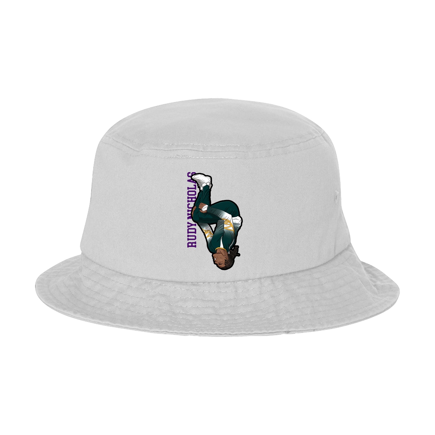 Bucket Cap — Name Vertical in White