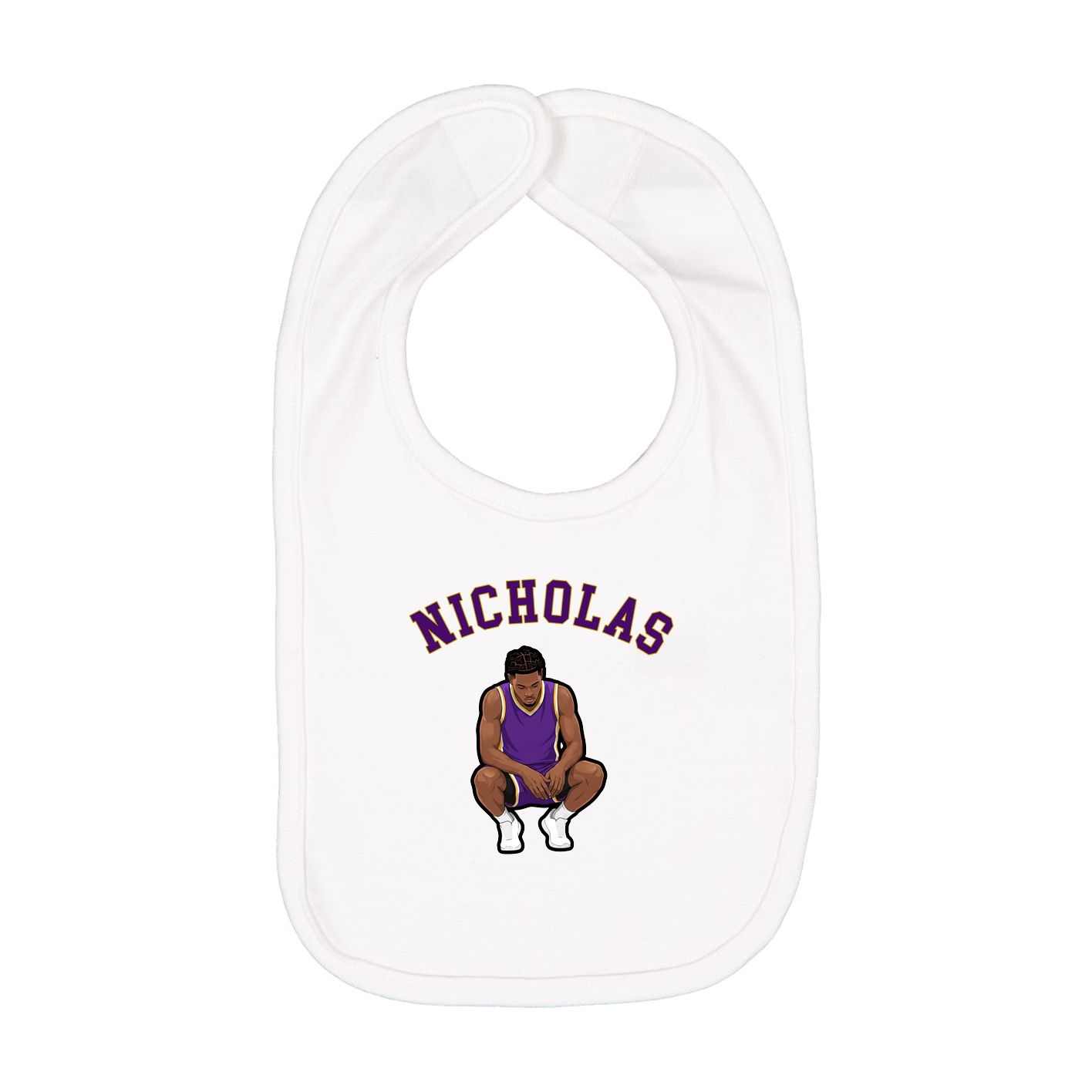 Infant Bib — Shirsey Arch in White