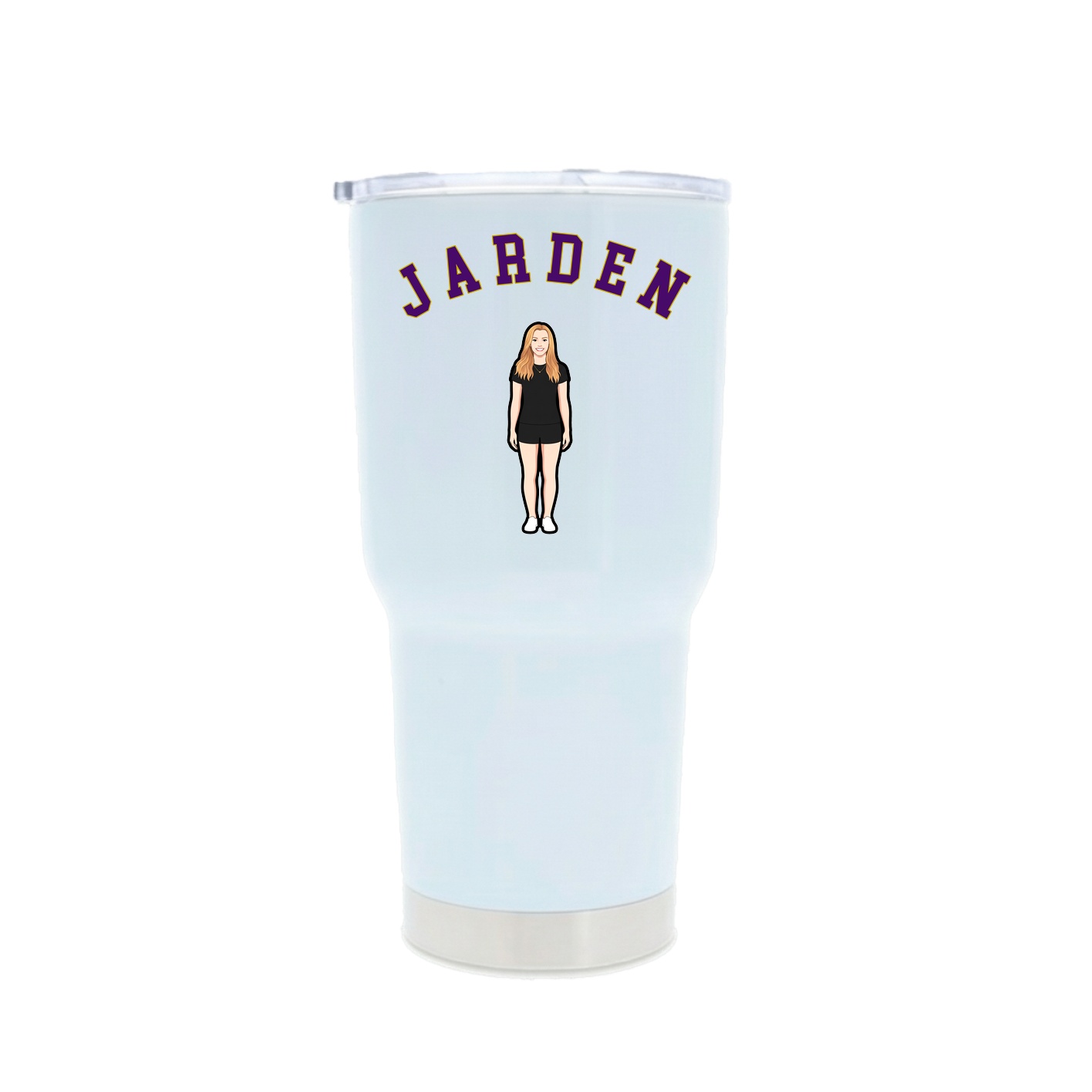 30oz Stainless Steel Tumbler — Shirsey Arch in White