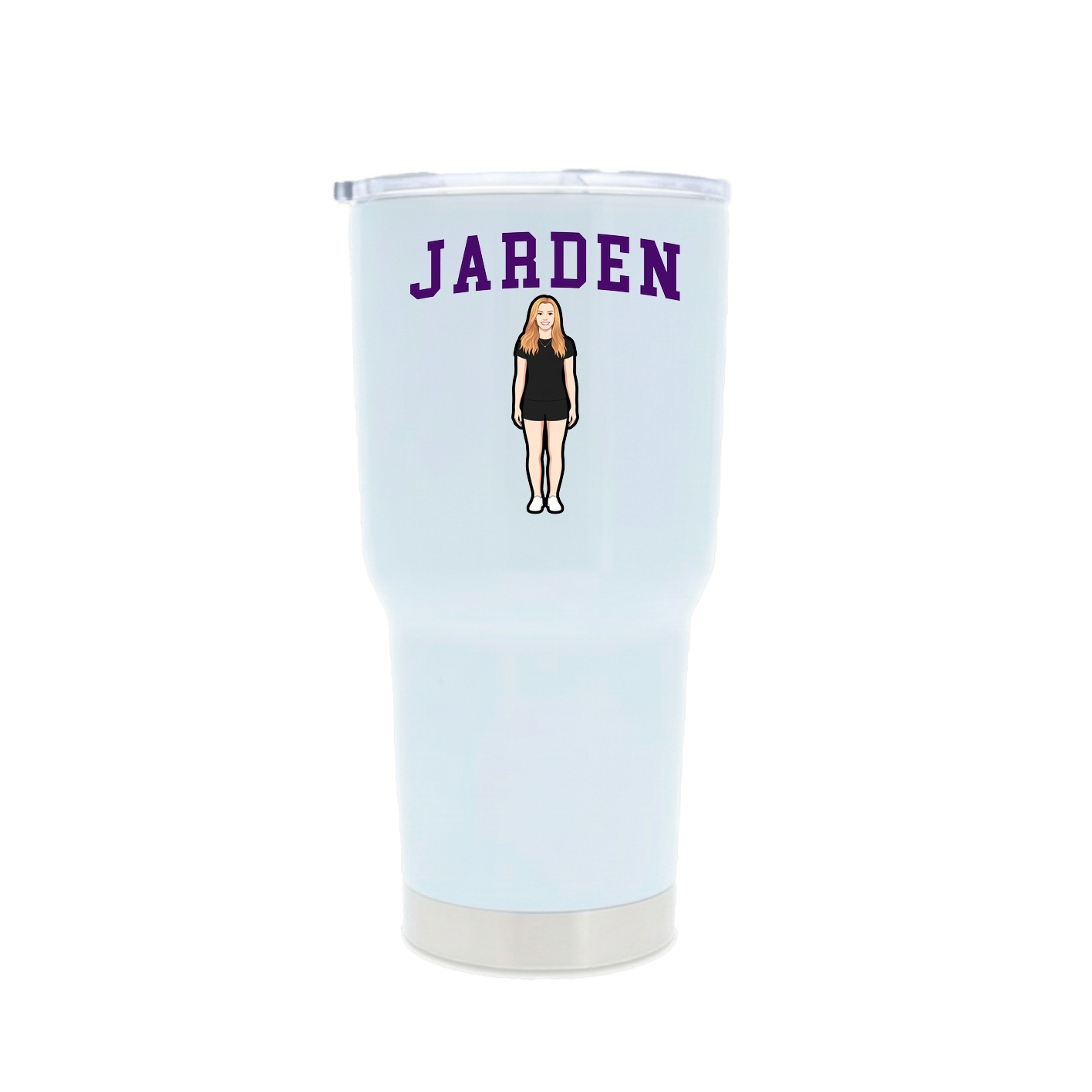 30oz Stainless Steel Tumbler — Shirsey in White