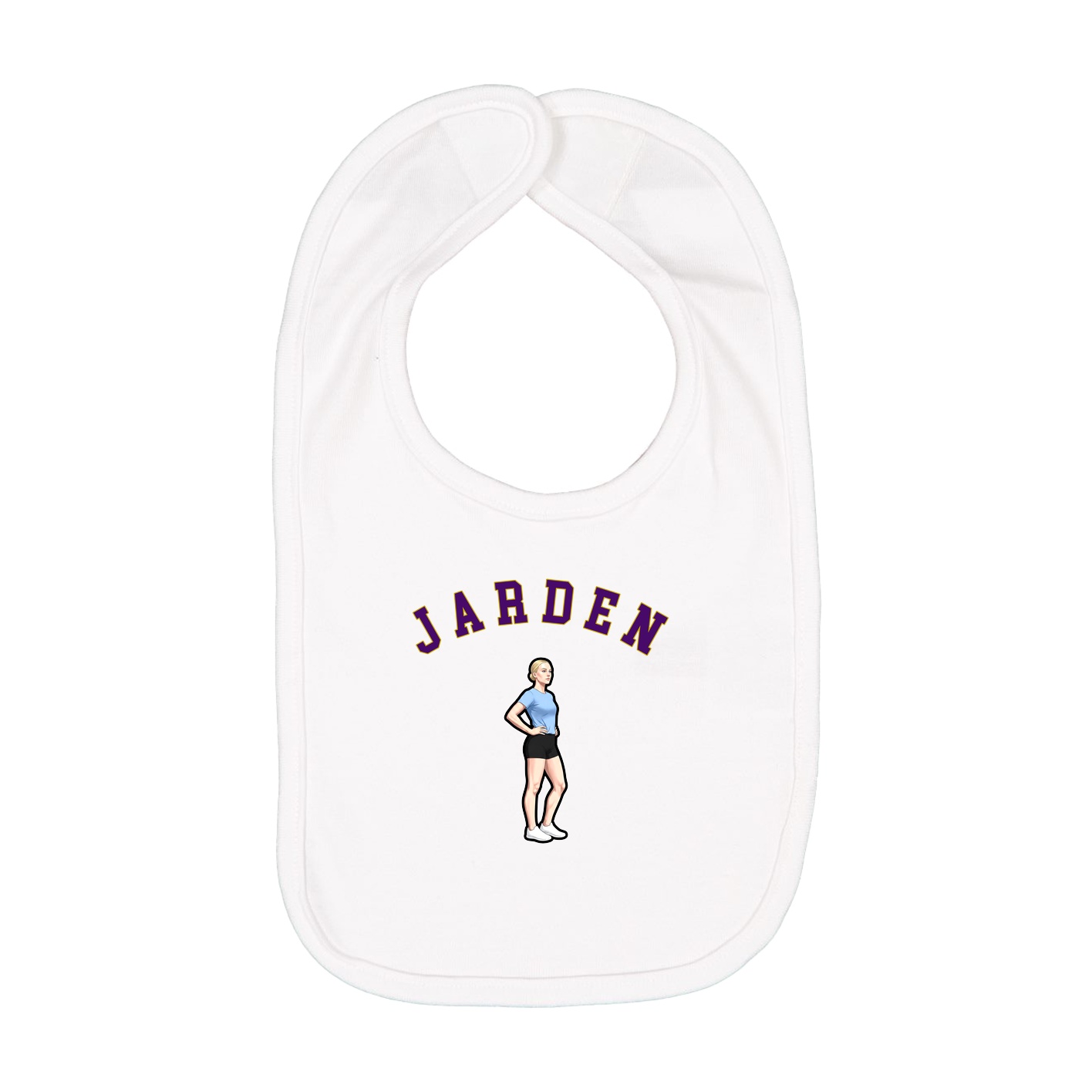 Infant Bib — Shirsey Arch in White