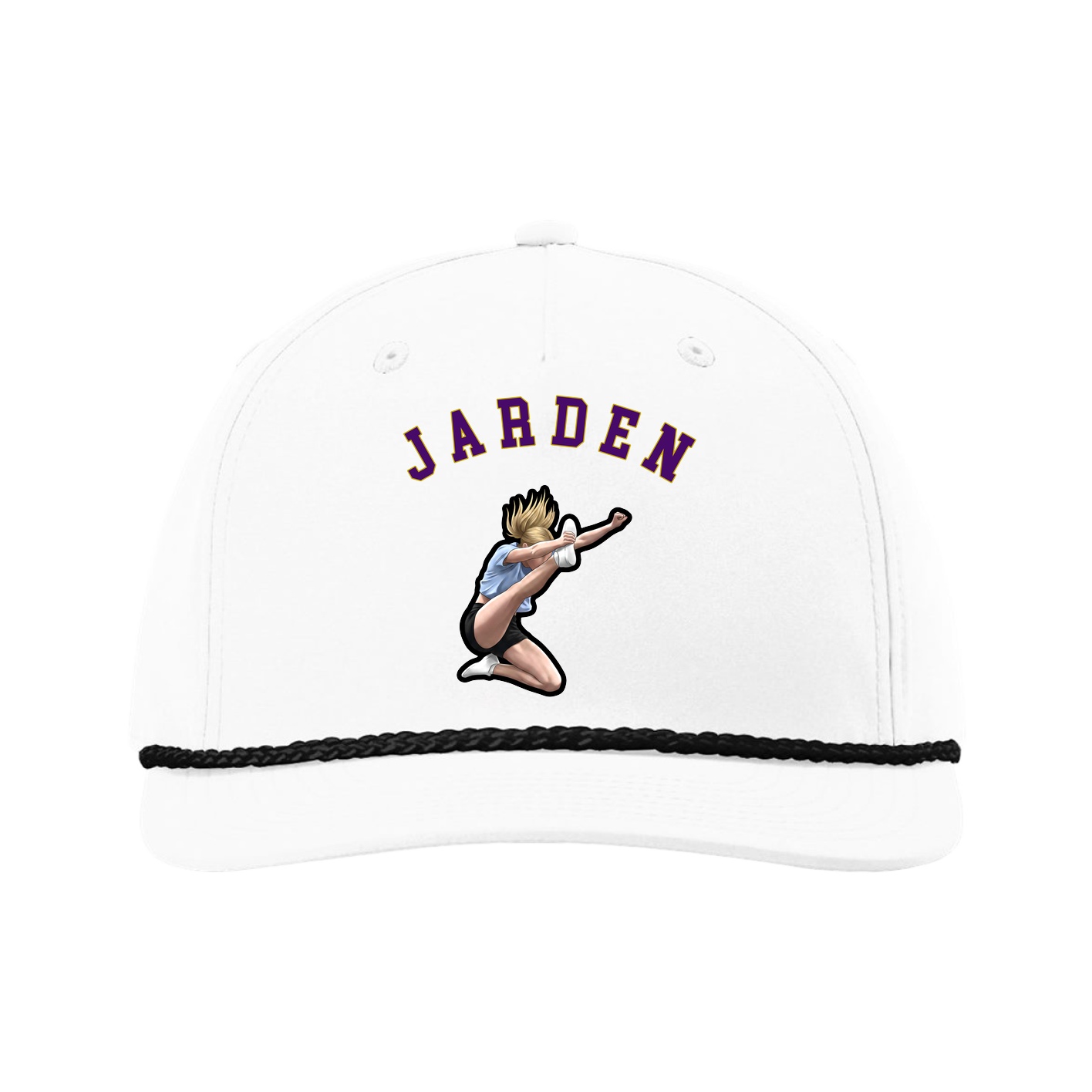 Five-Panel Classic Rope Cap — Shirsey Arch in White