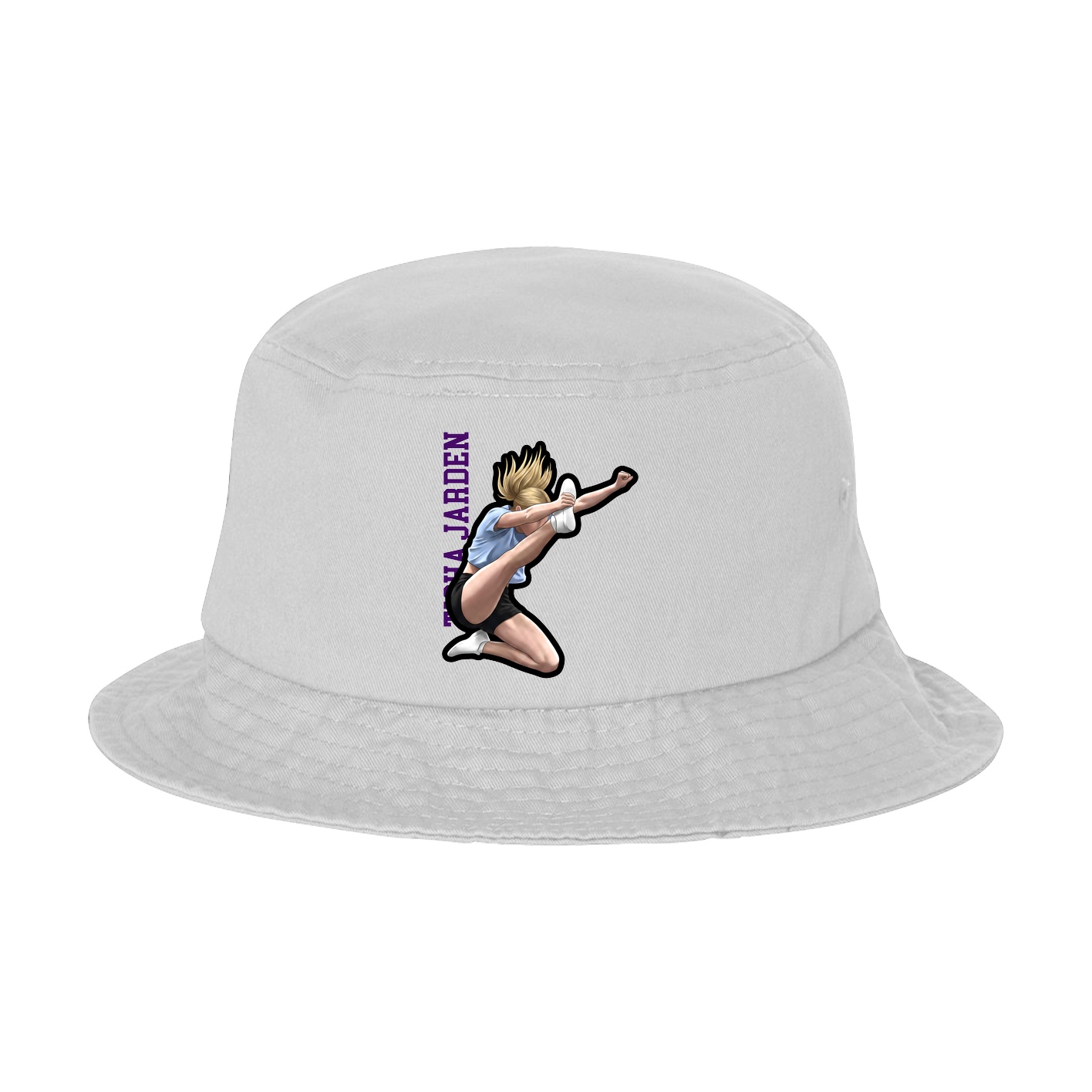 Bucket Cap — Name Vertical in White