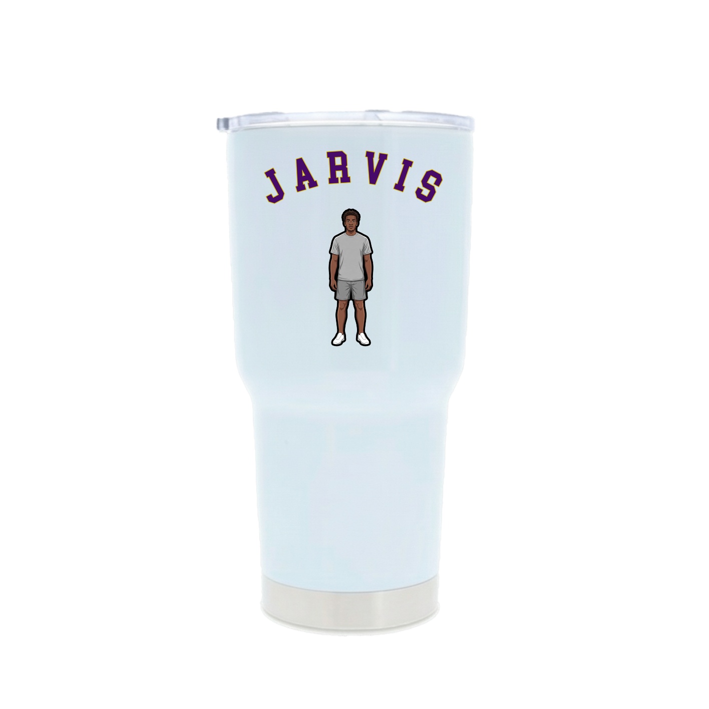 30oz Stainless Steel Tumbler — Shirsey Arch in White