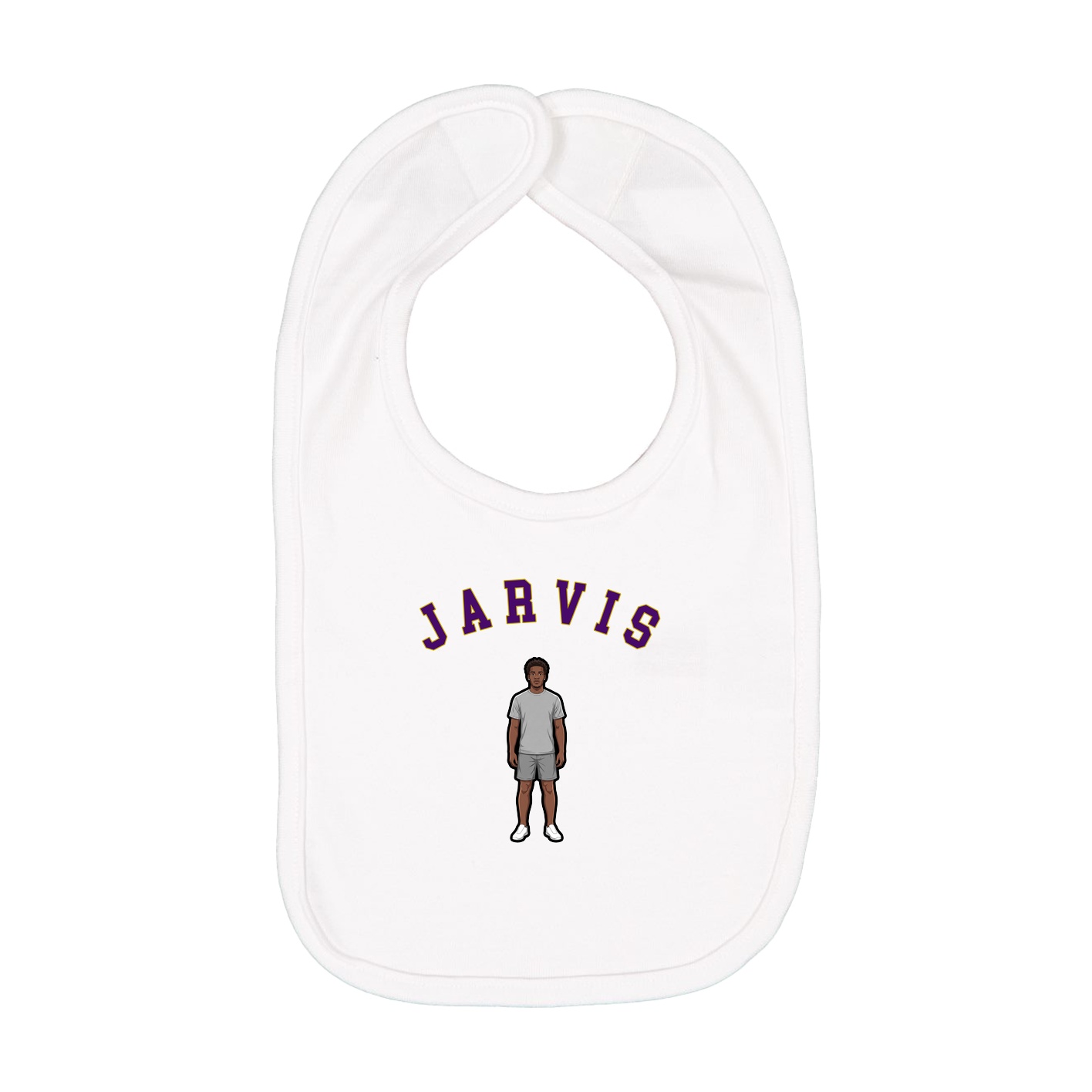 Infant Bib — Shirsey Arch in White