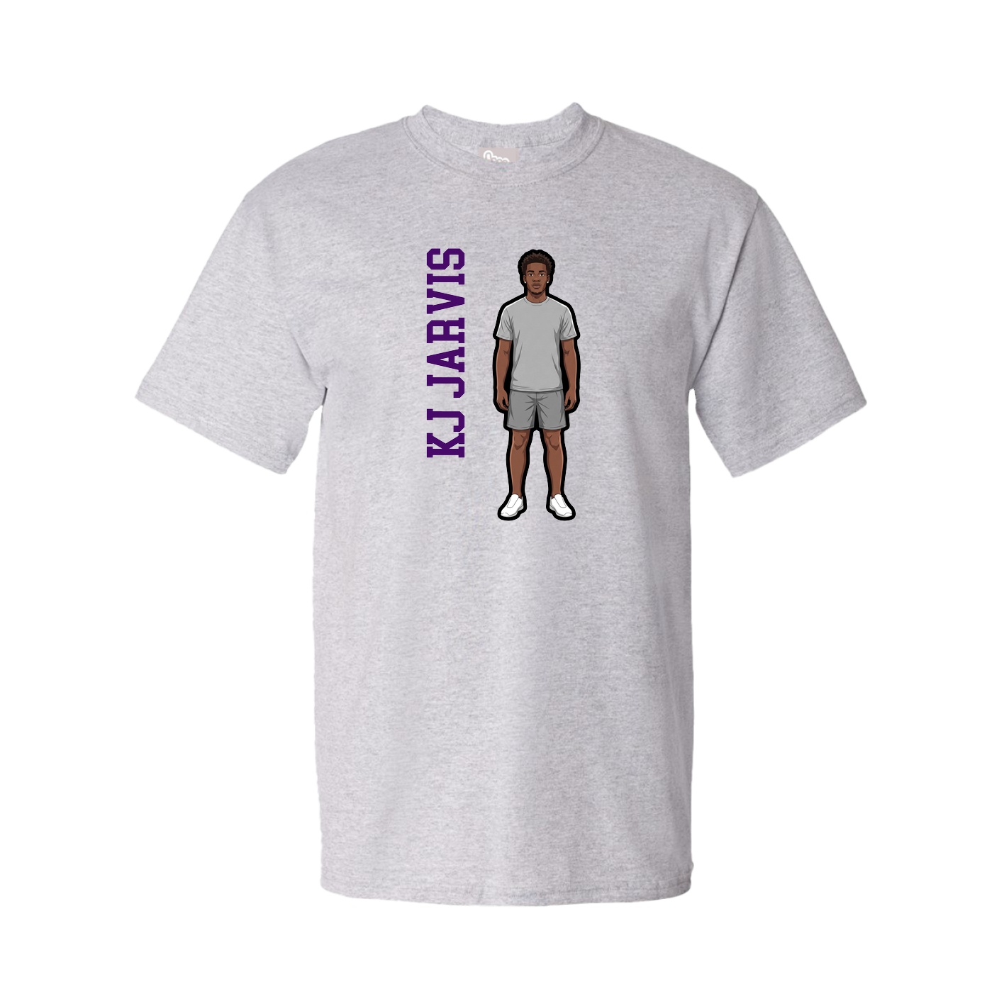 Tee — Name Vertical in Grey
