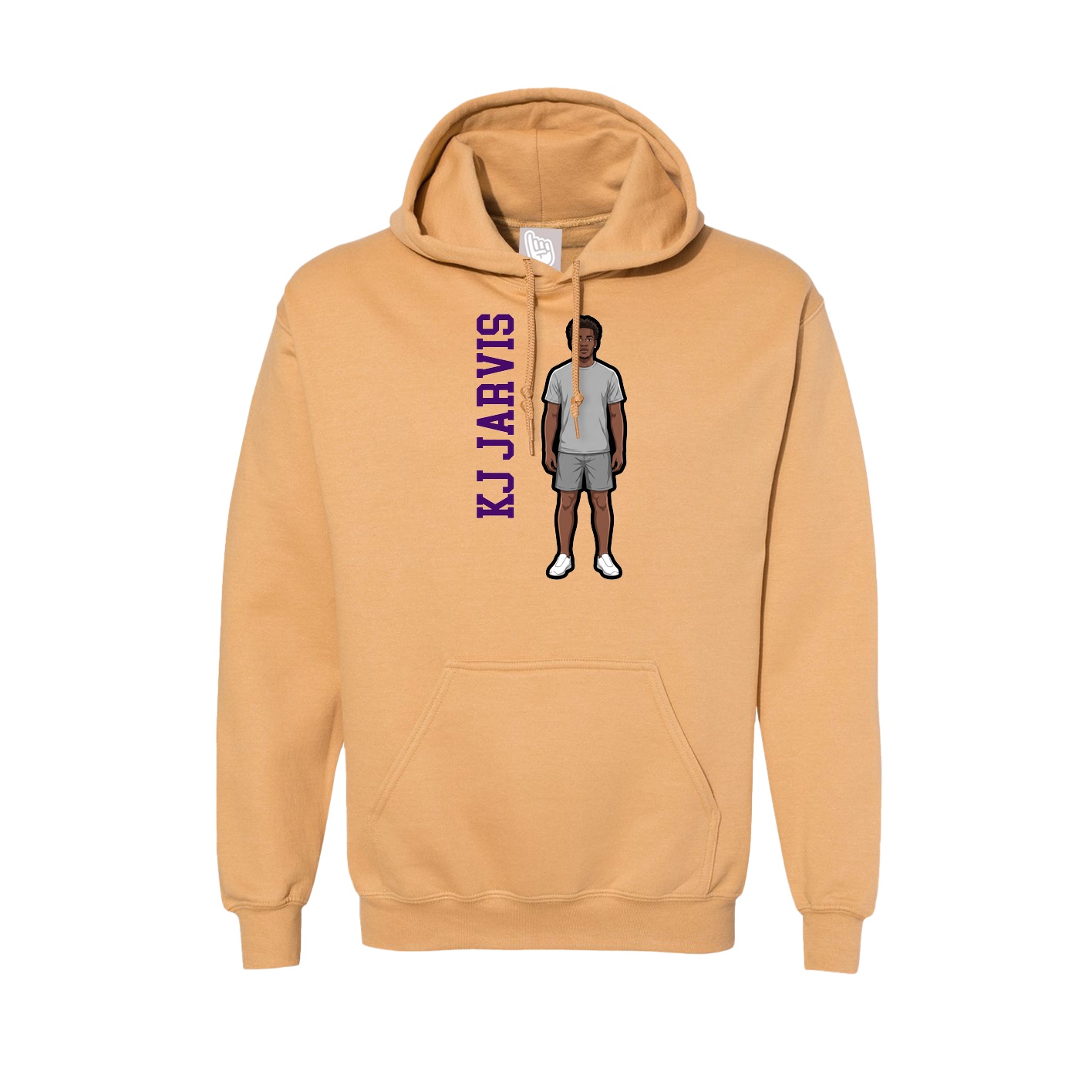 Hoodie — Name Vertical in Vegas Gold