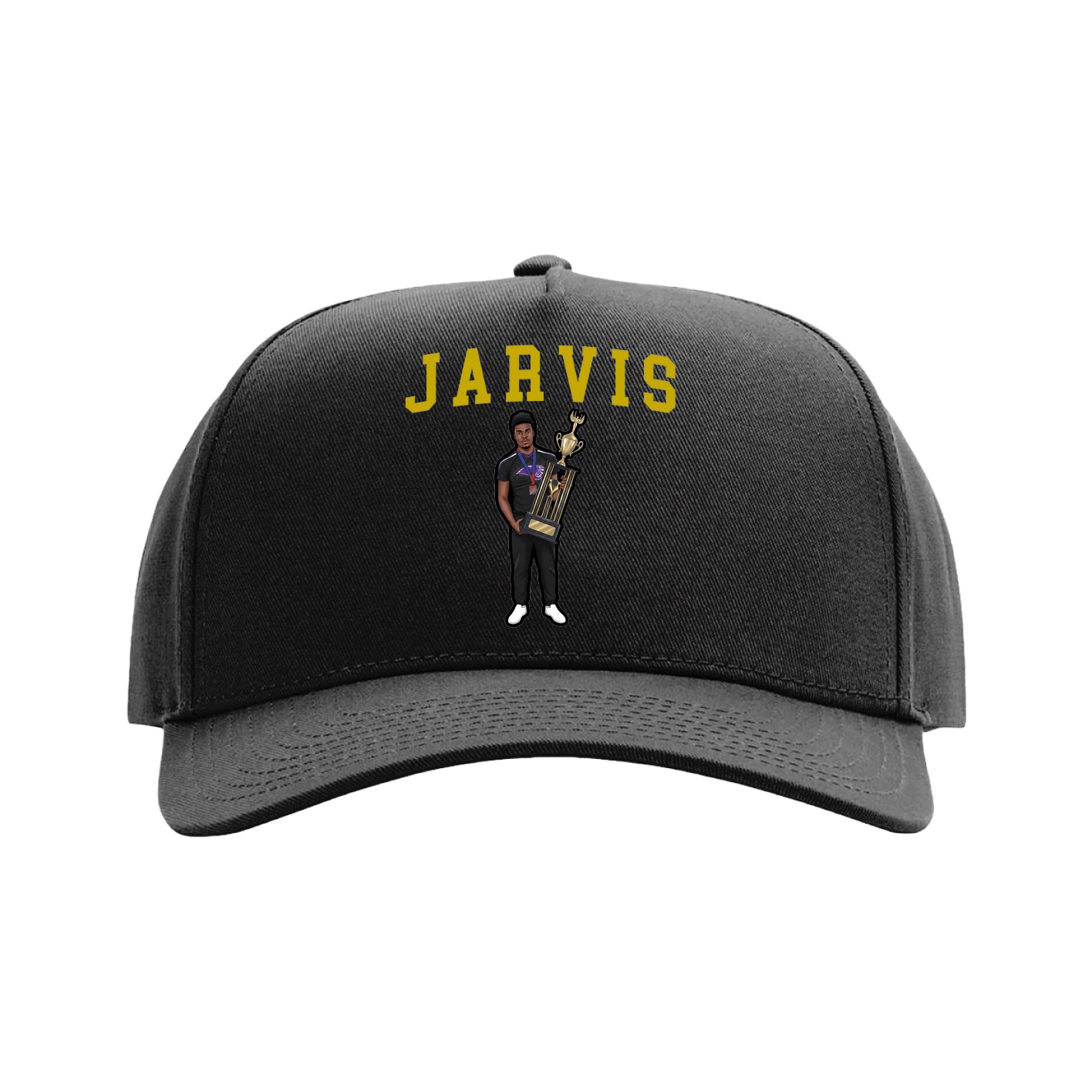 Full Fabric Five-Panel Champ Cap — Shirsey in Black