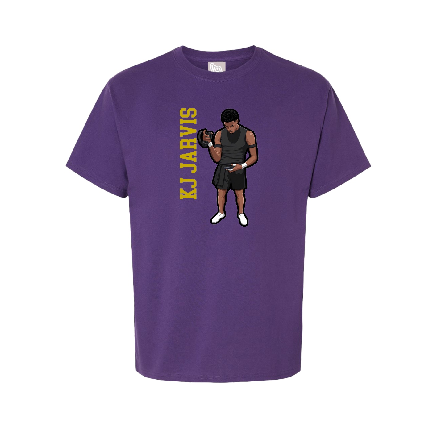 Youth Tee — Name Vertical in Purple