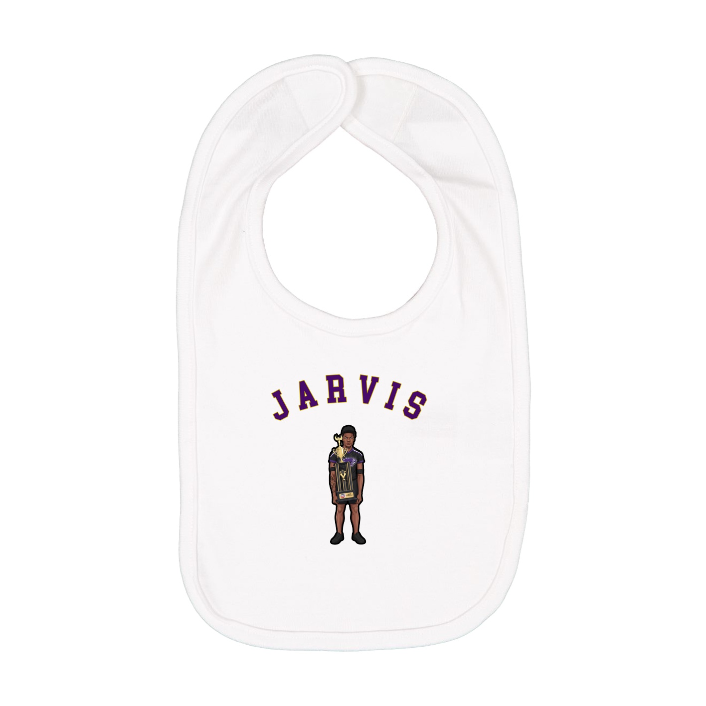 Infant Bib — Shirsey Arch in White