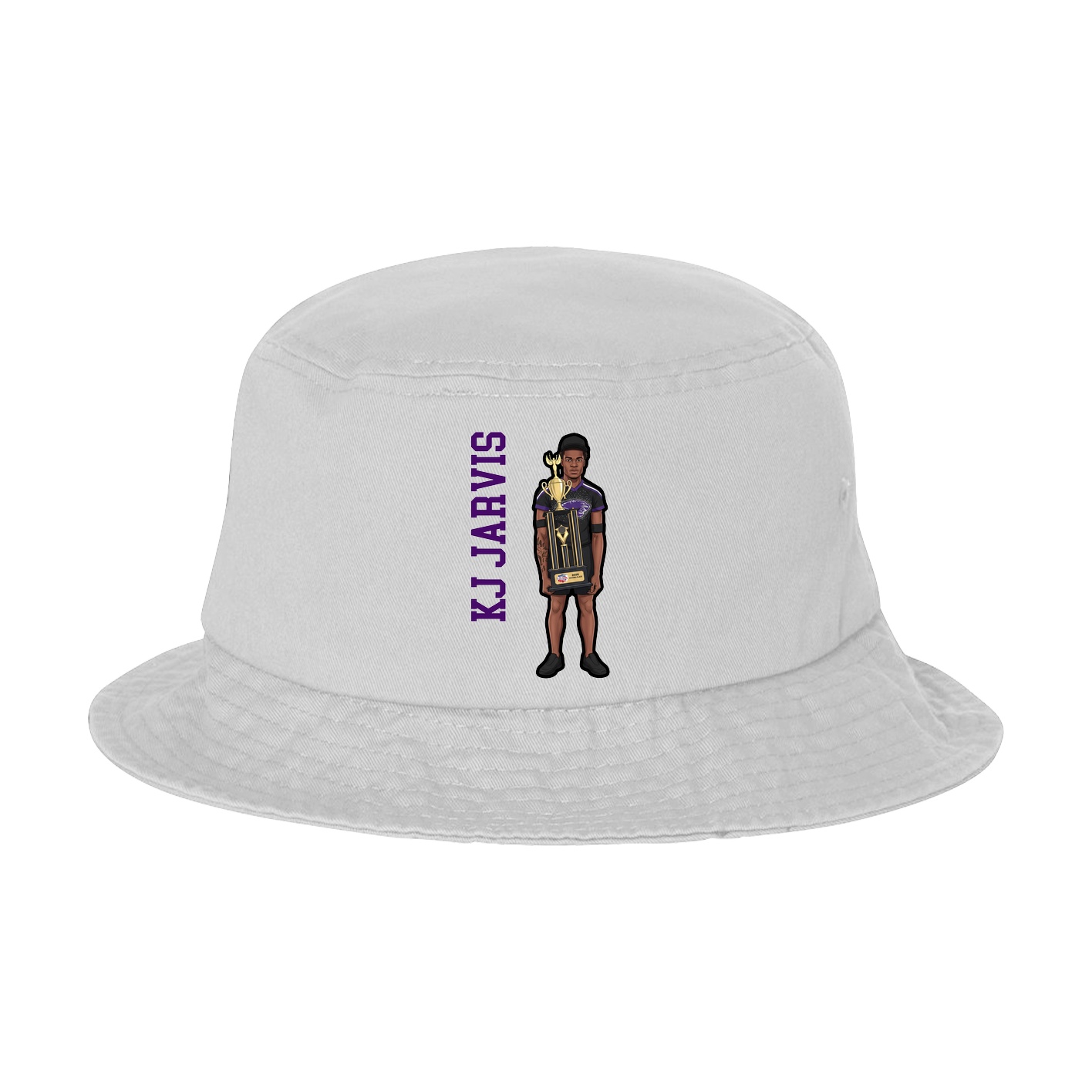 Bucket Cap — Name Vertical in White