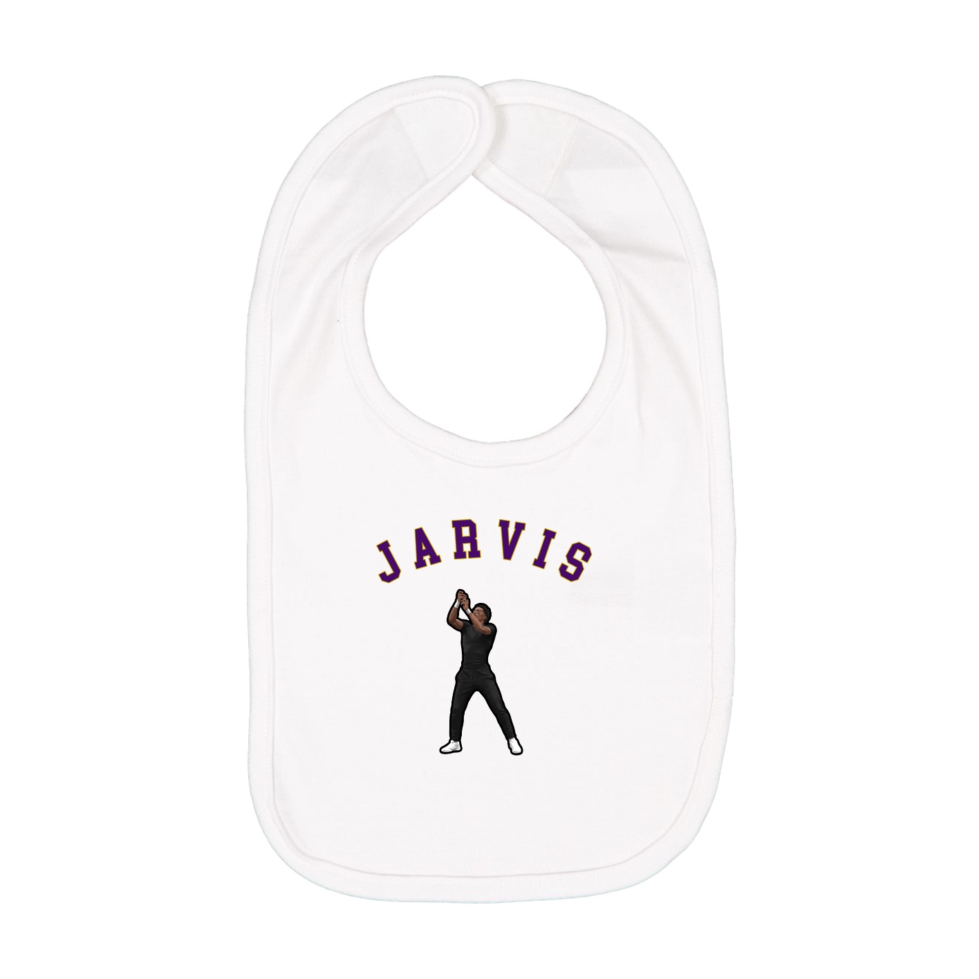 Infant Bib — Shirsey Arch in White
