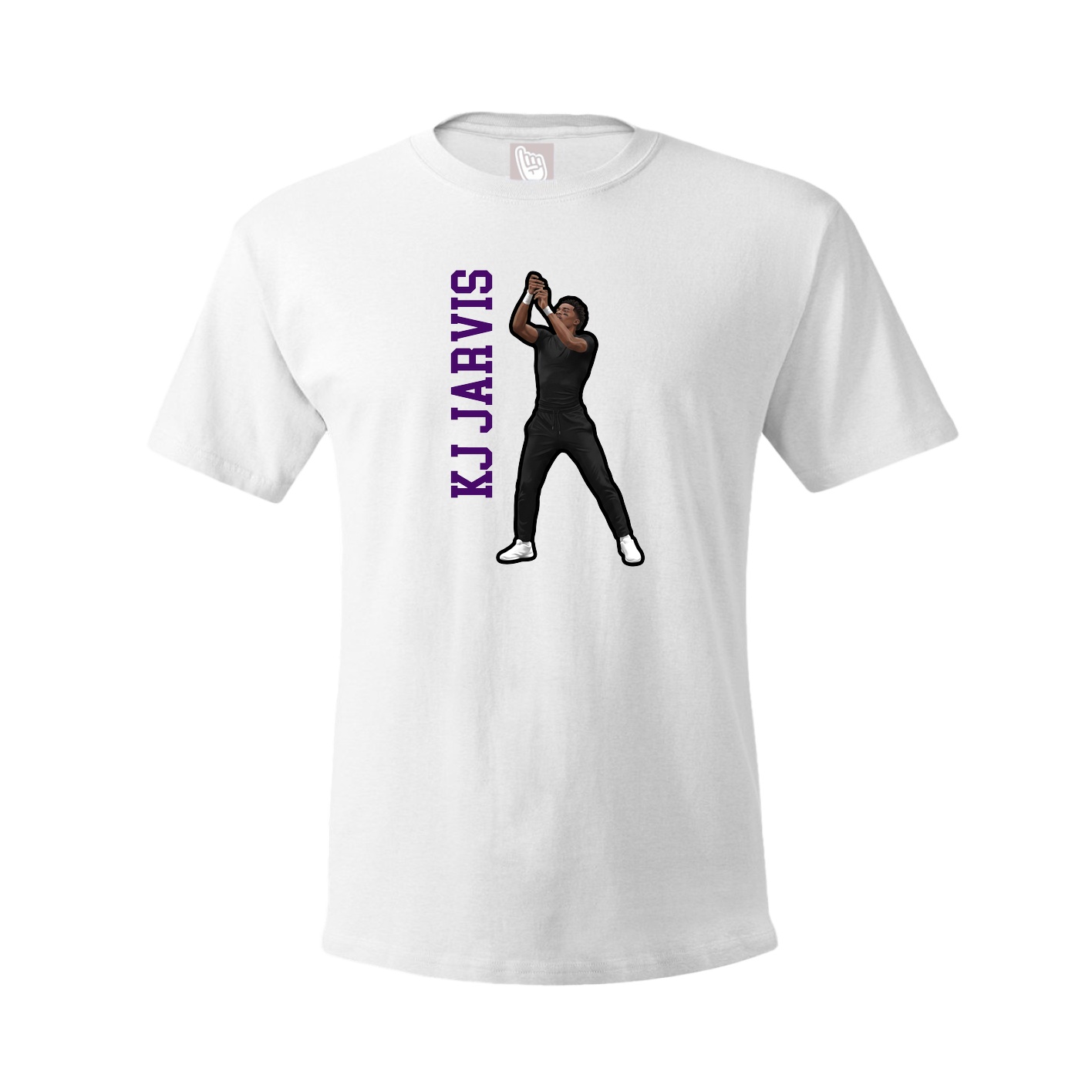 Tee — Name Vertical in White