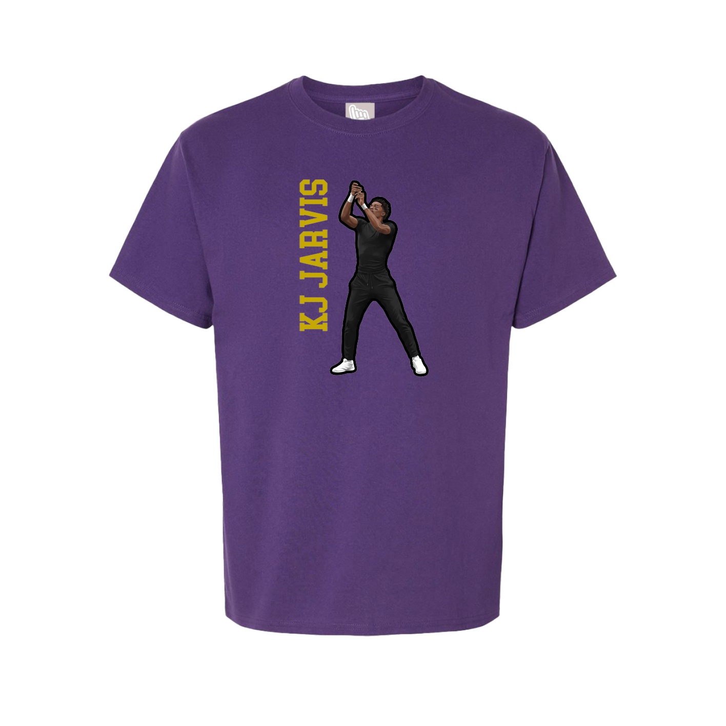 Youth Tee — Name Vertical in Purple