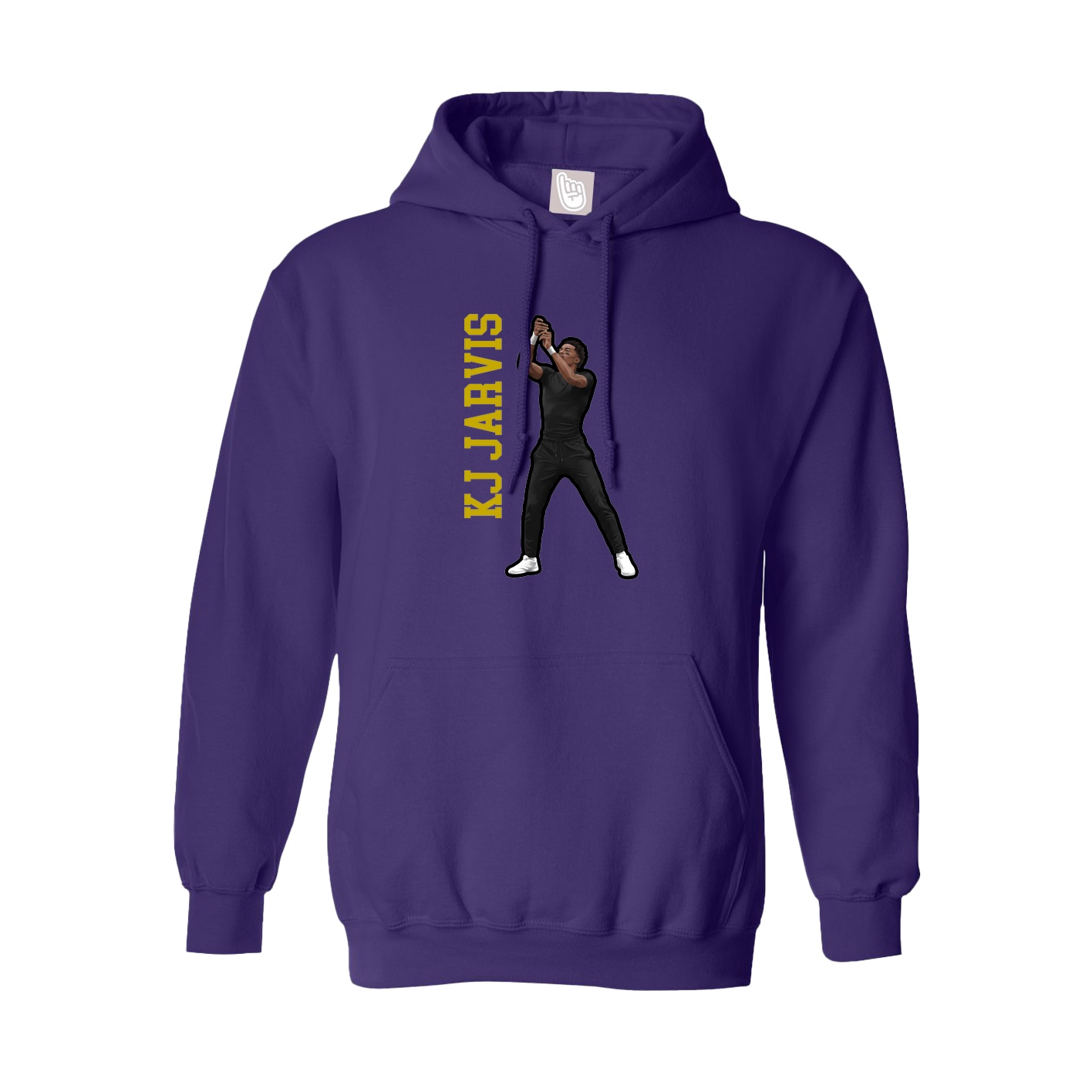 Hoodie — Name Vertical in Purple