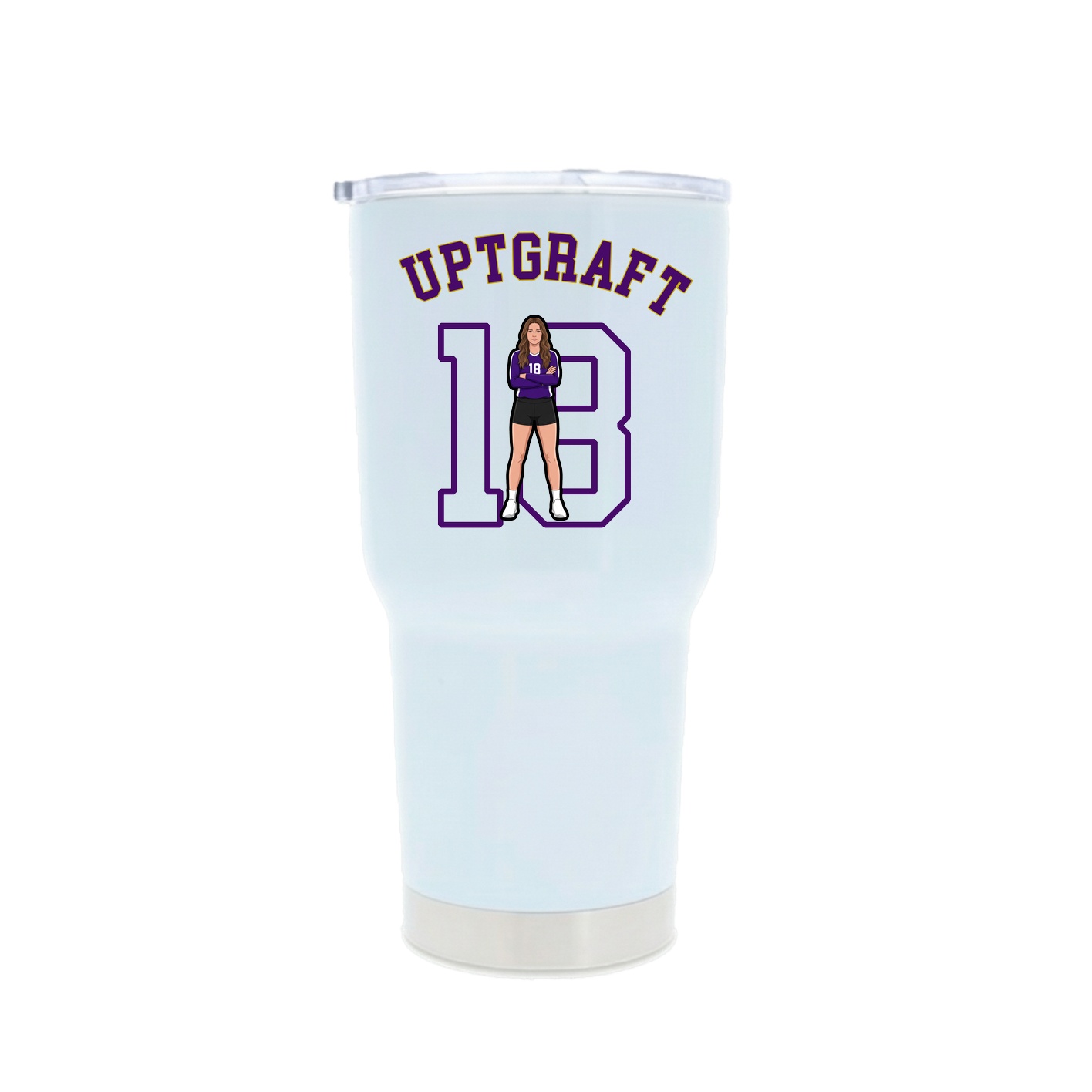 30oz Stainless Steel Tumbler — Shirsey Arch in White