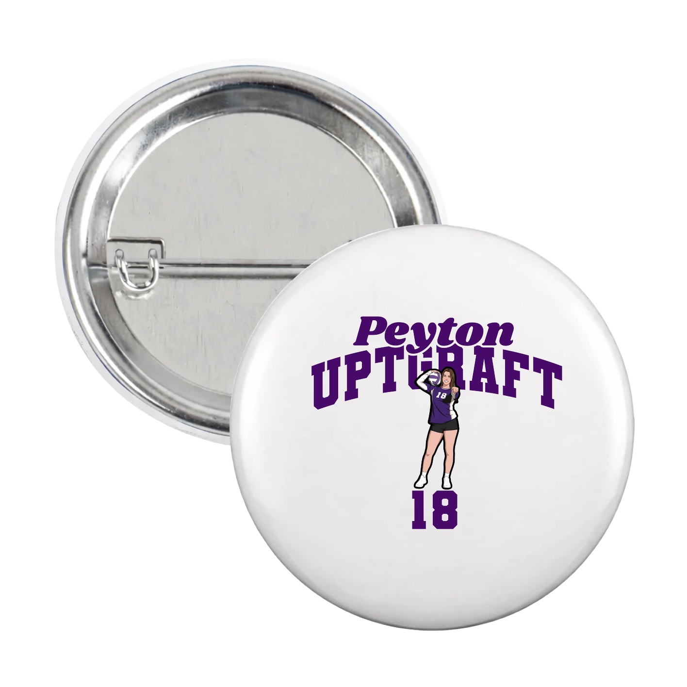 Game Day Button — Signature Arch in White