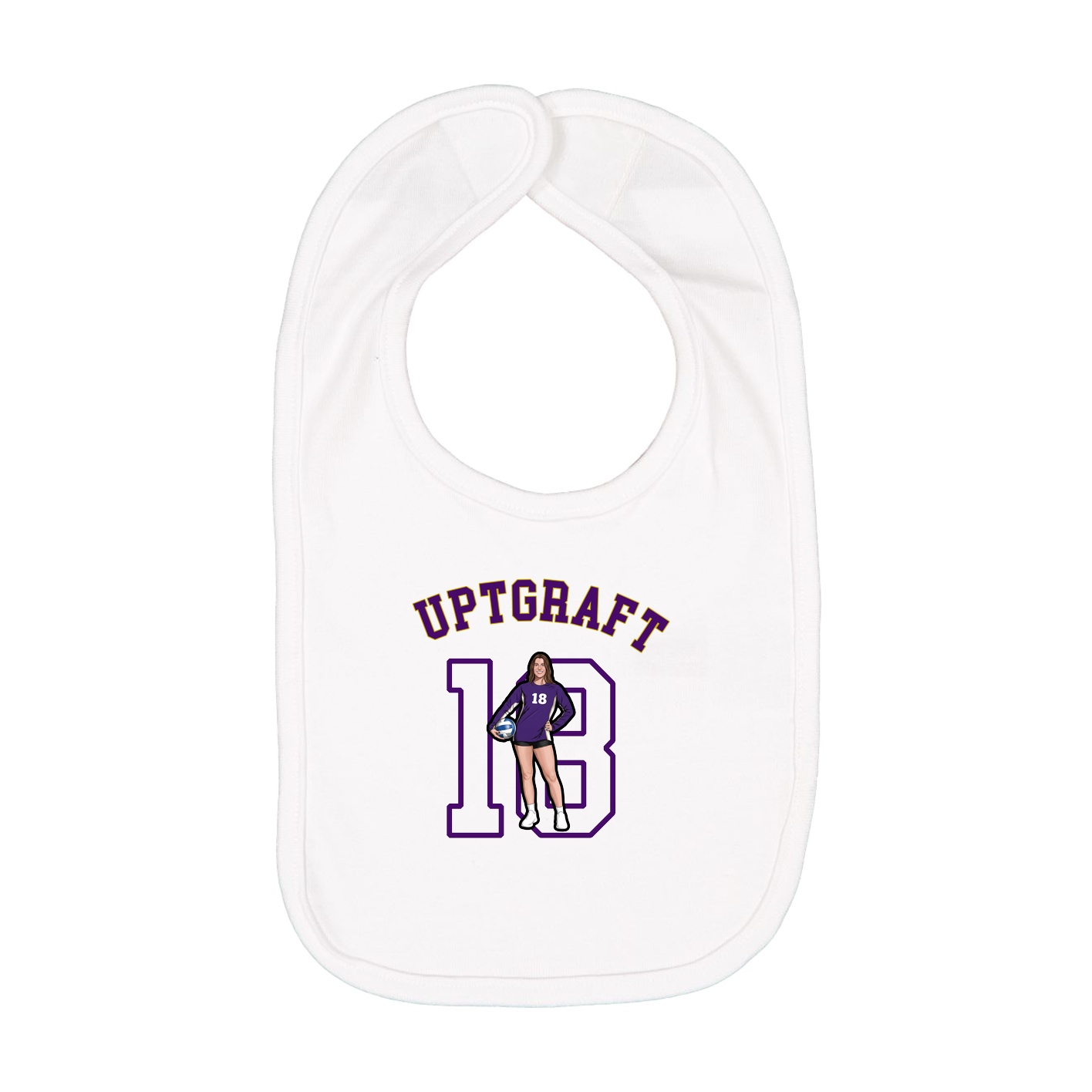 Infant Bib — Shirsey Arch in White
