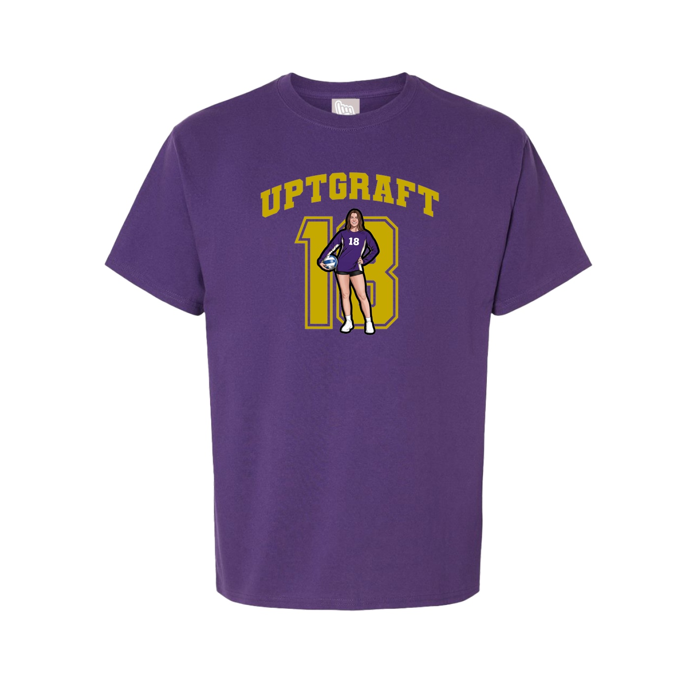 Youth Tee — Number in Purple