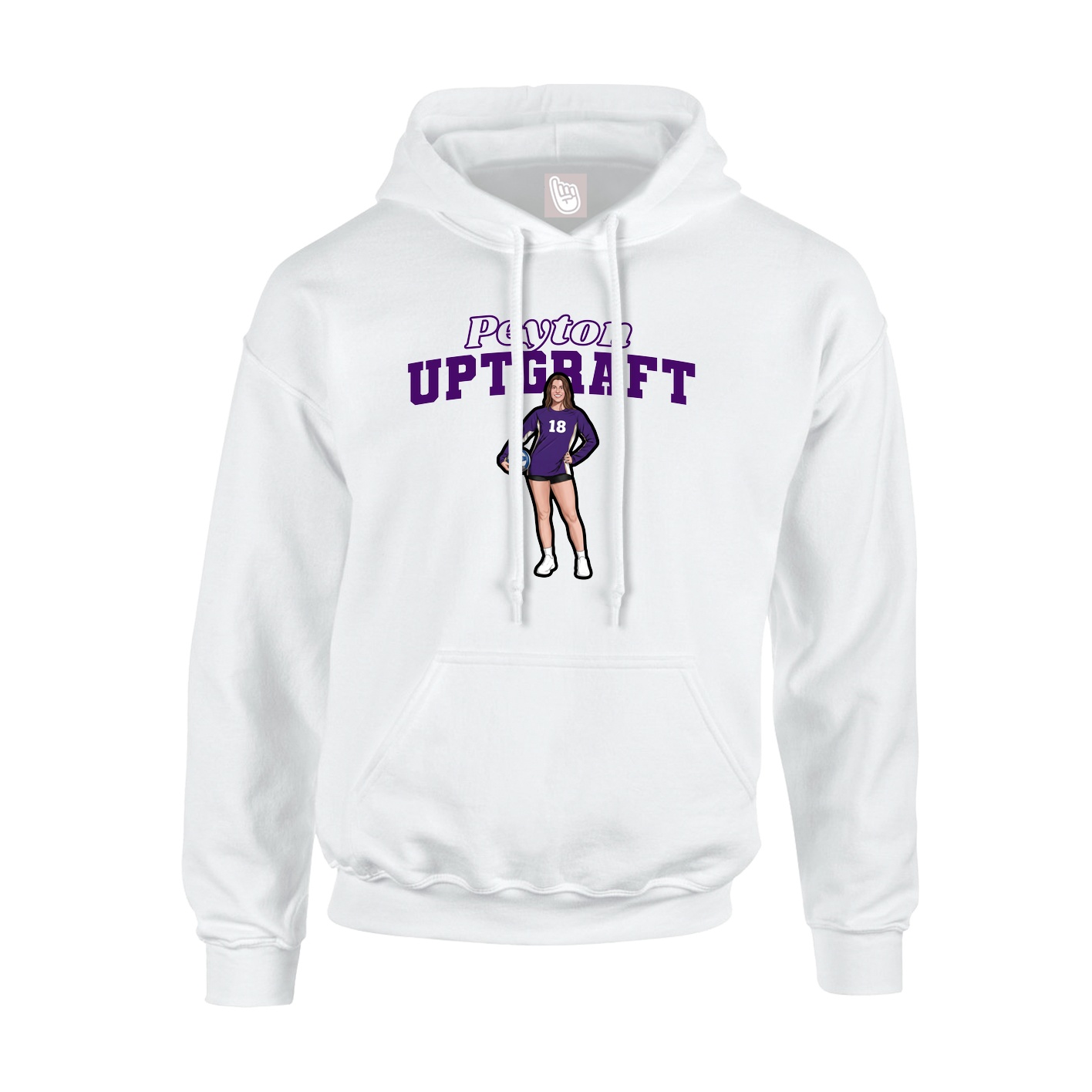 Hoodie — Name Arch in White