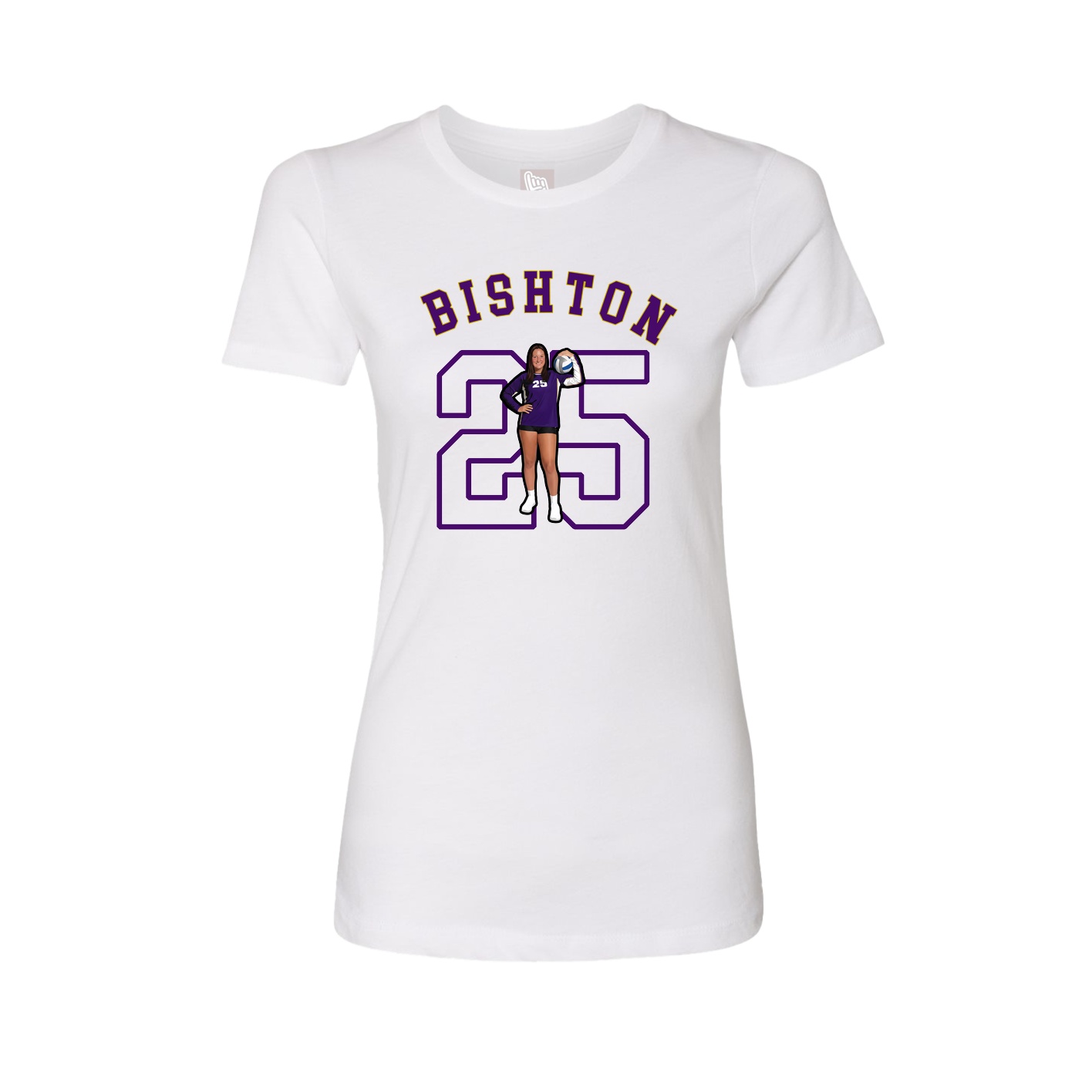 Fitted Women's Tee — Shirsey Arch in White