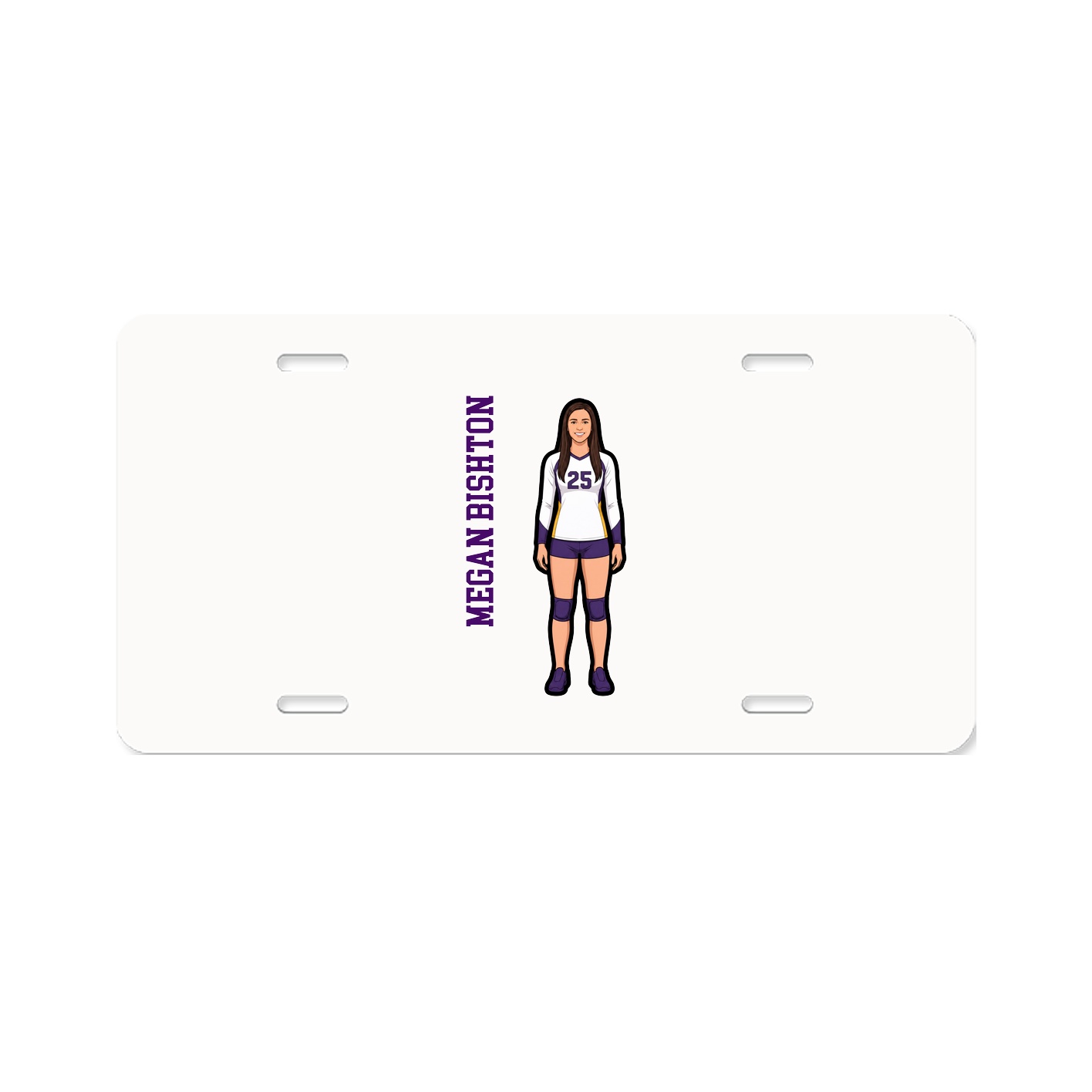 License Plate — Name Vertical in Classic