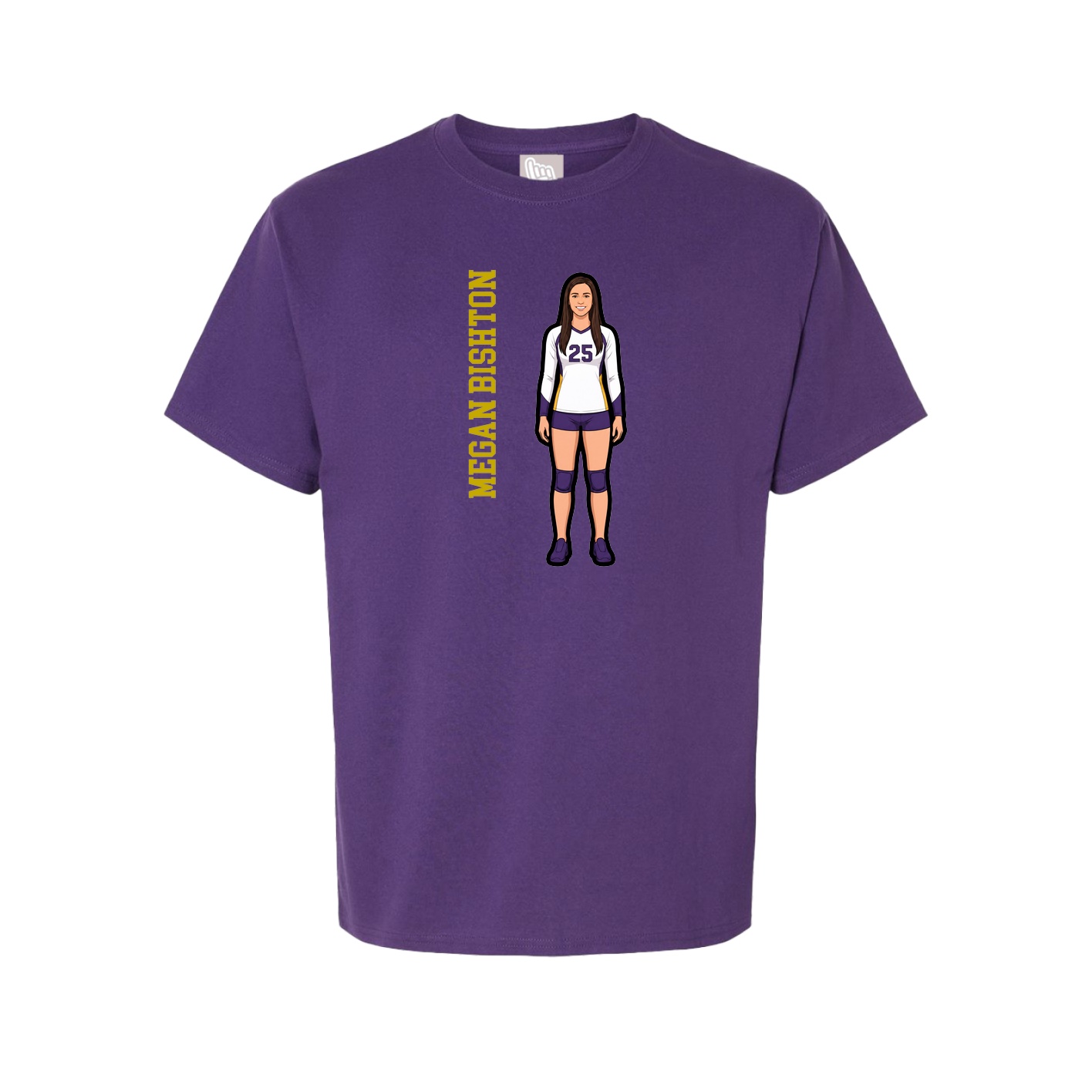 Tee — Name Vertical in Purple