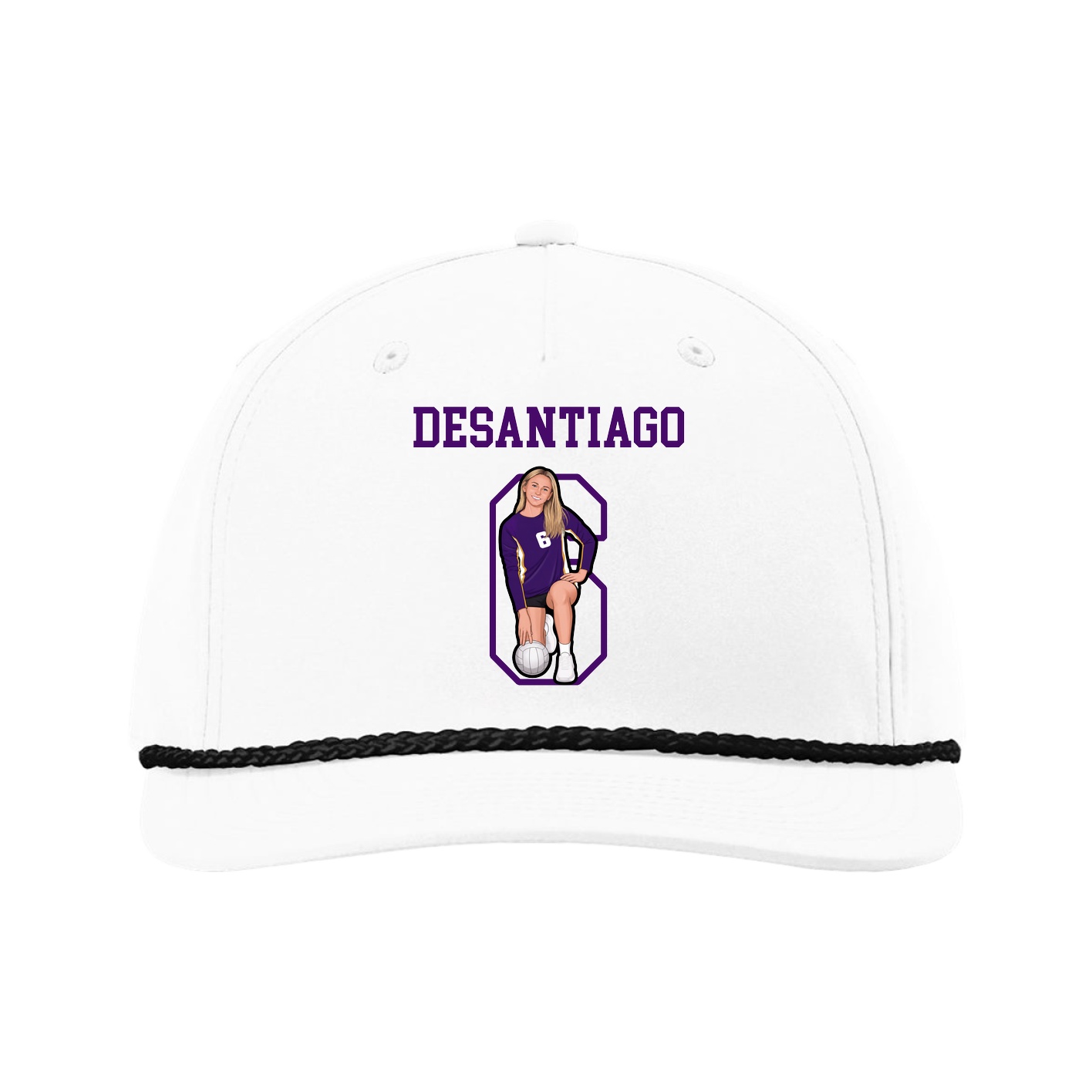 Five-Panel Classic Rope Cap — Shirsey in White